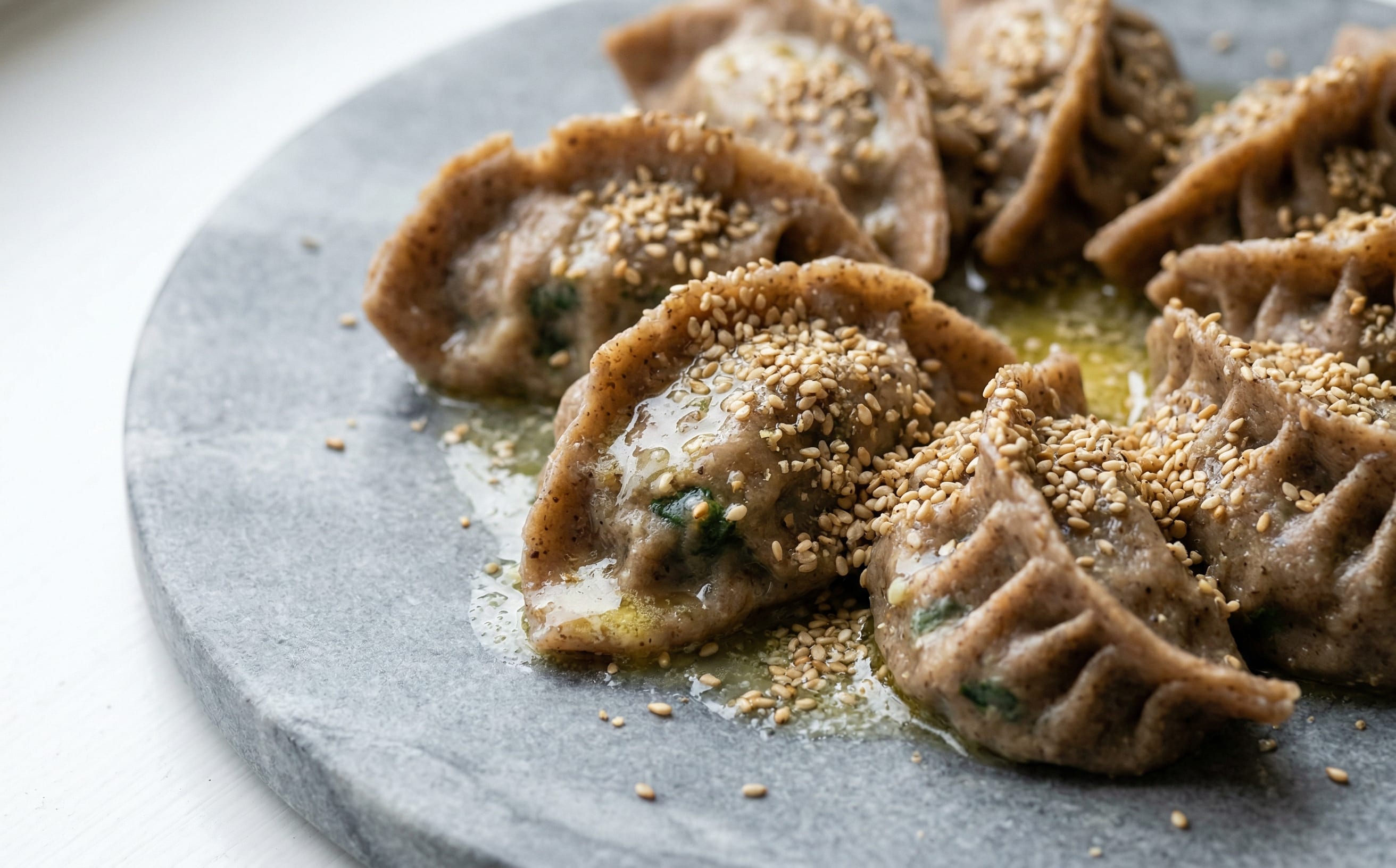 Hoentay (Buckwheat Dumplings with Greens and Cheese)
