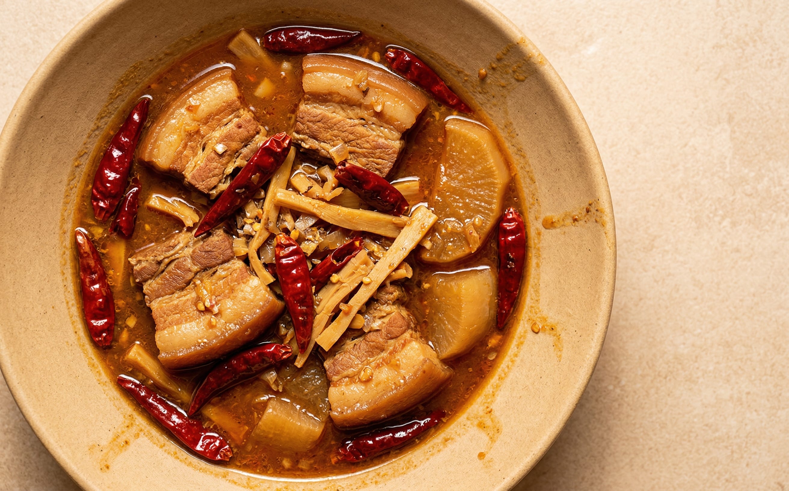 Phaksha Paa (Pork with Chilies and Bamboo Shoots)