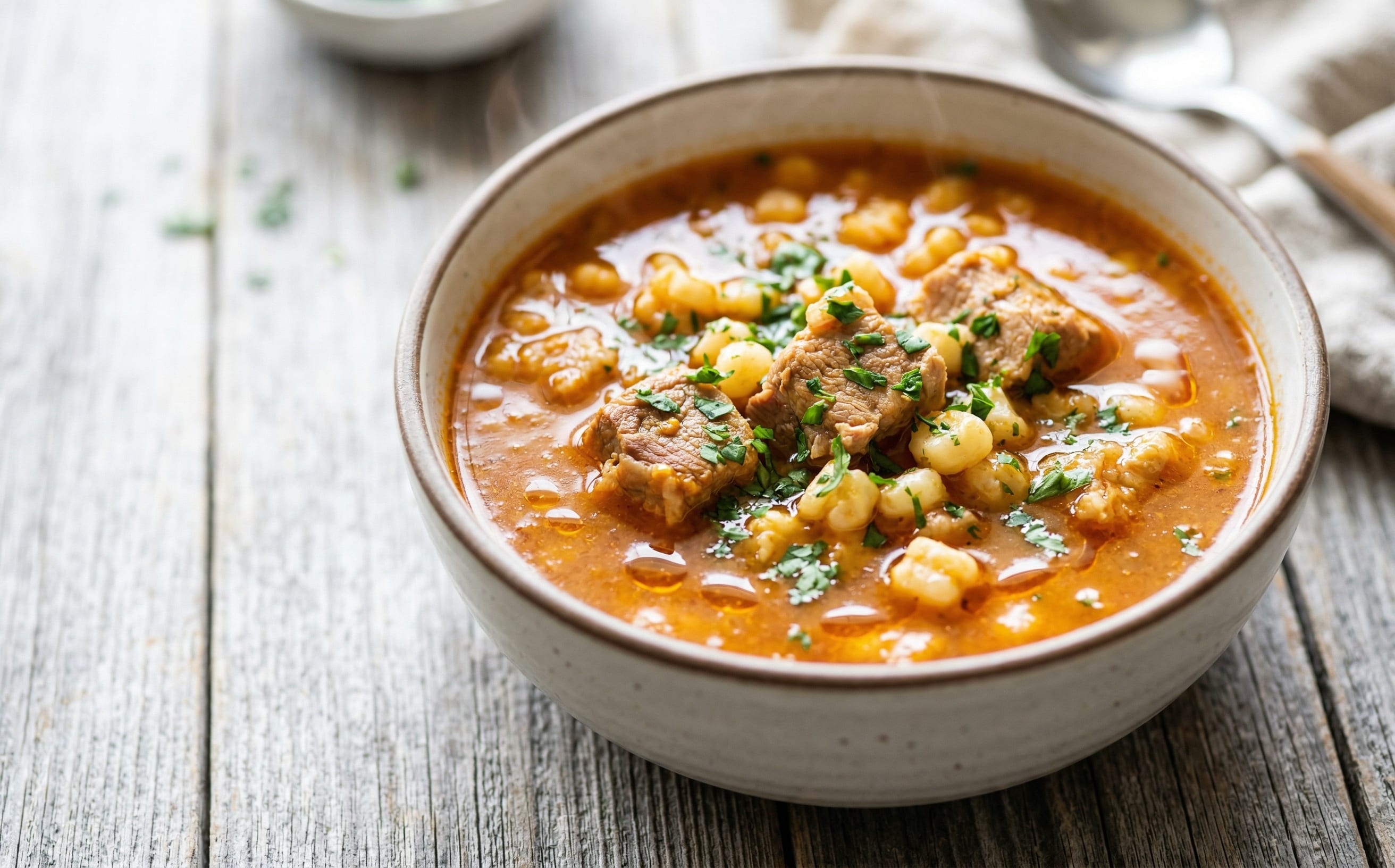 Fricasé Paceño (Pork and Hominy Soup)