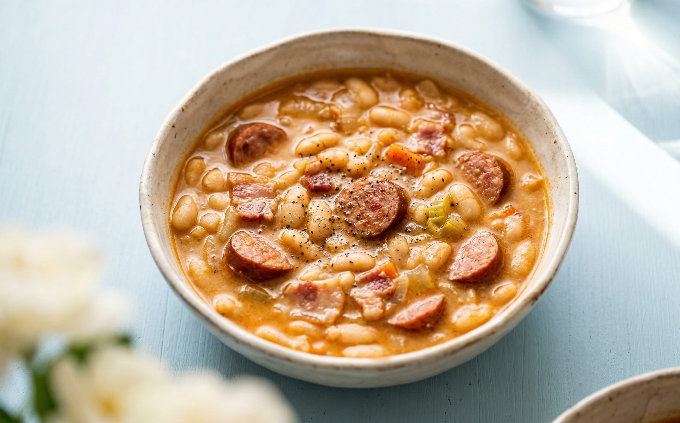 Grah (White Bean and Smoked Sausage Stew)