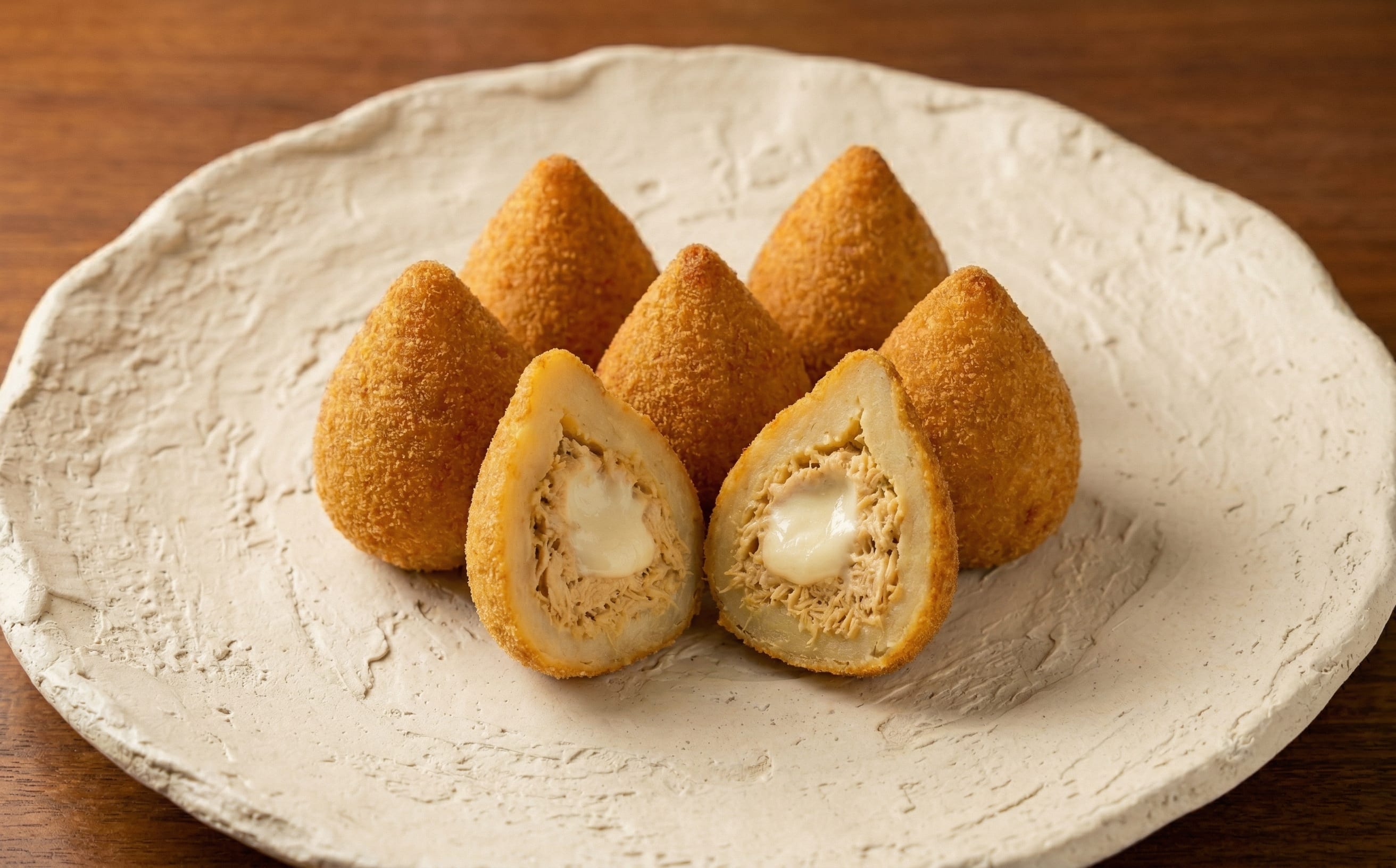 Coxinha com Catupiry (Chicken Croquettes with Cream Cheese)