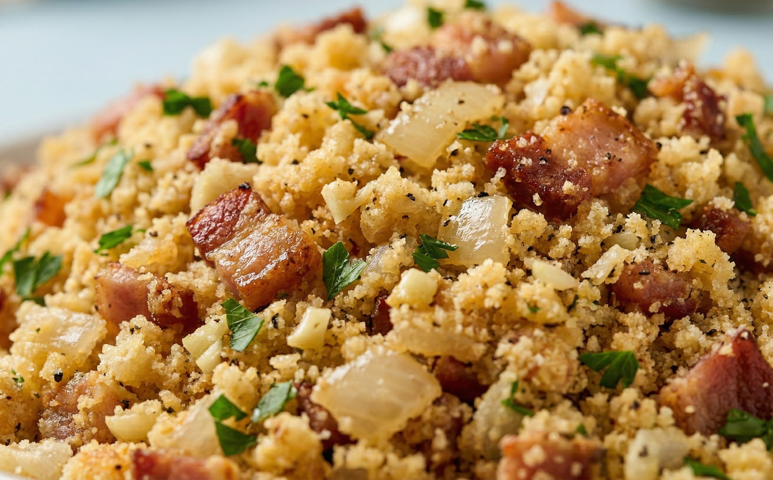 Farofa de Bacon (Toasted Cassava Flour with Bacon)