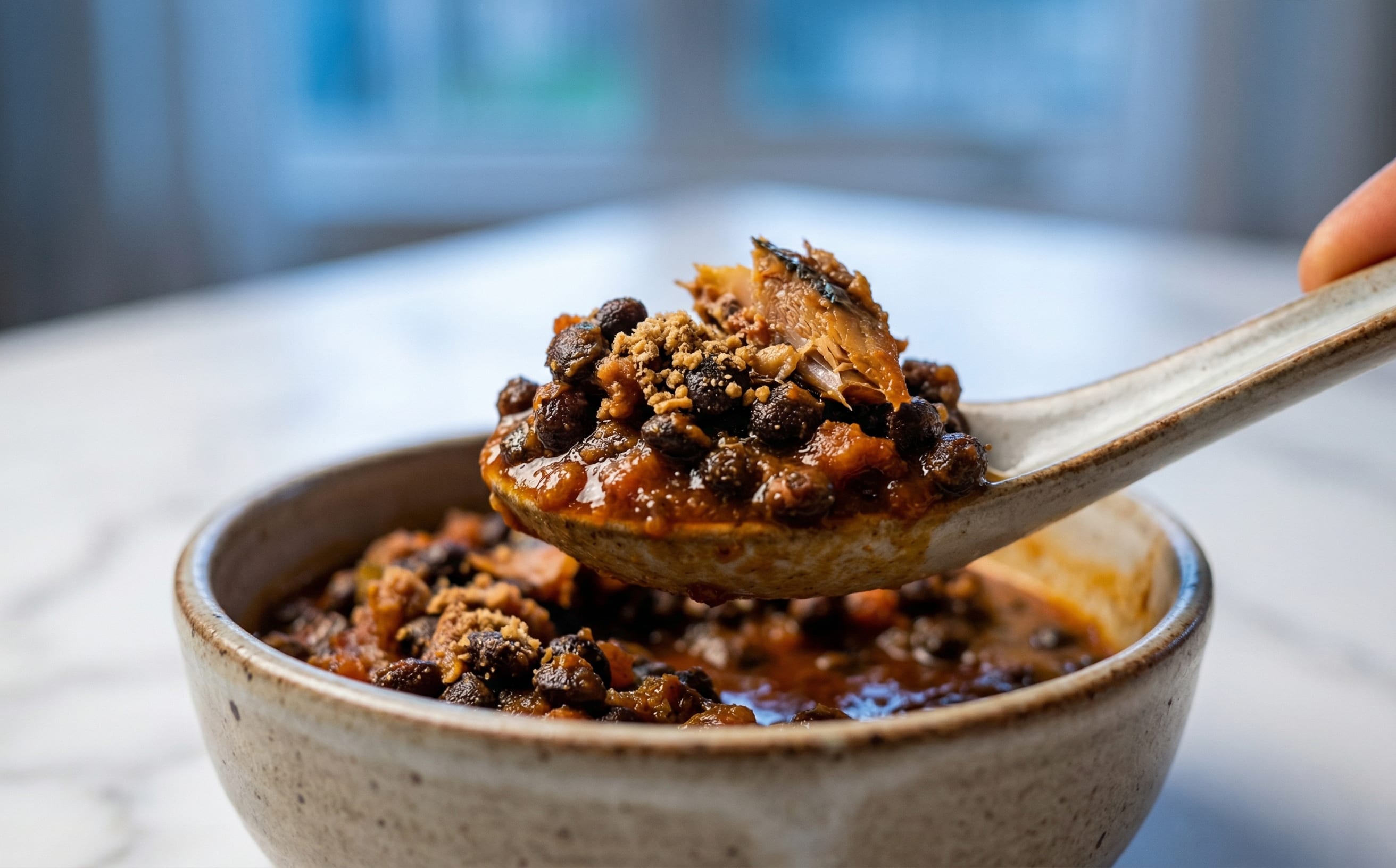 Zamnè (Acacia Seed and Smoked Fish Stew)