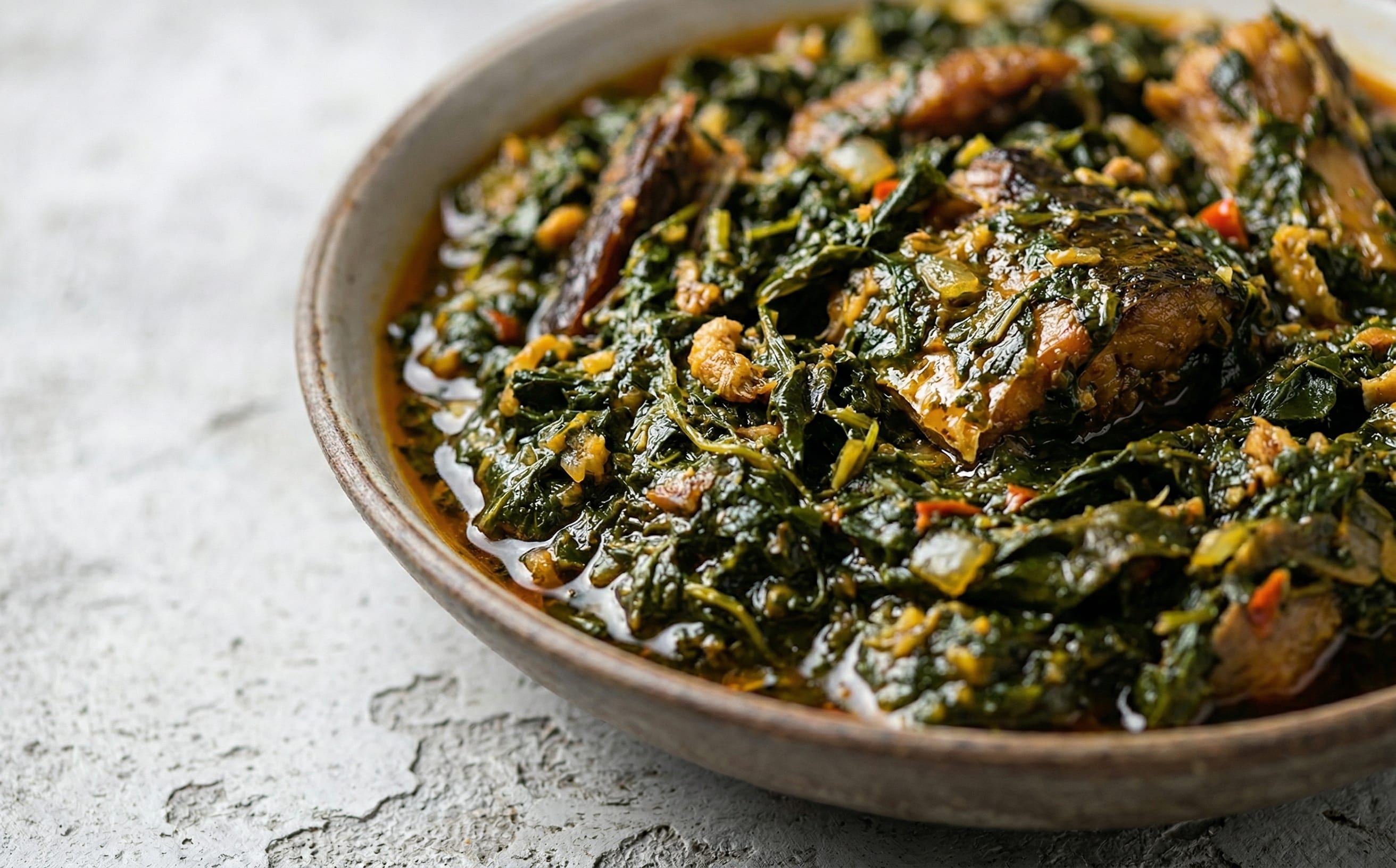 Eru (Leafy Greens and Smoked Fish Stew)