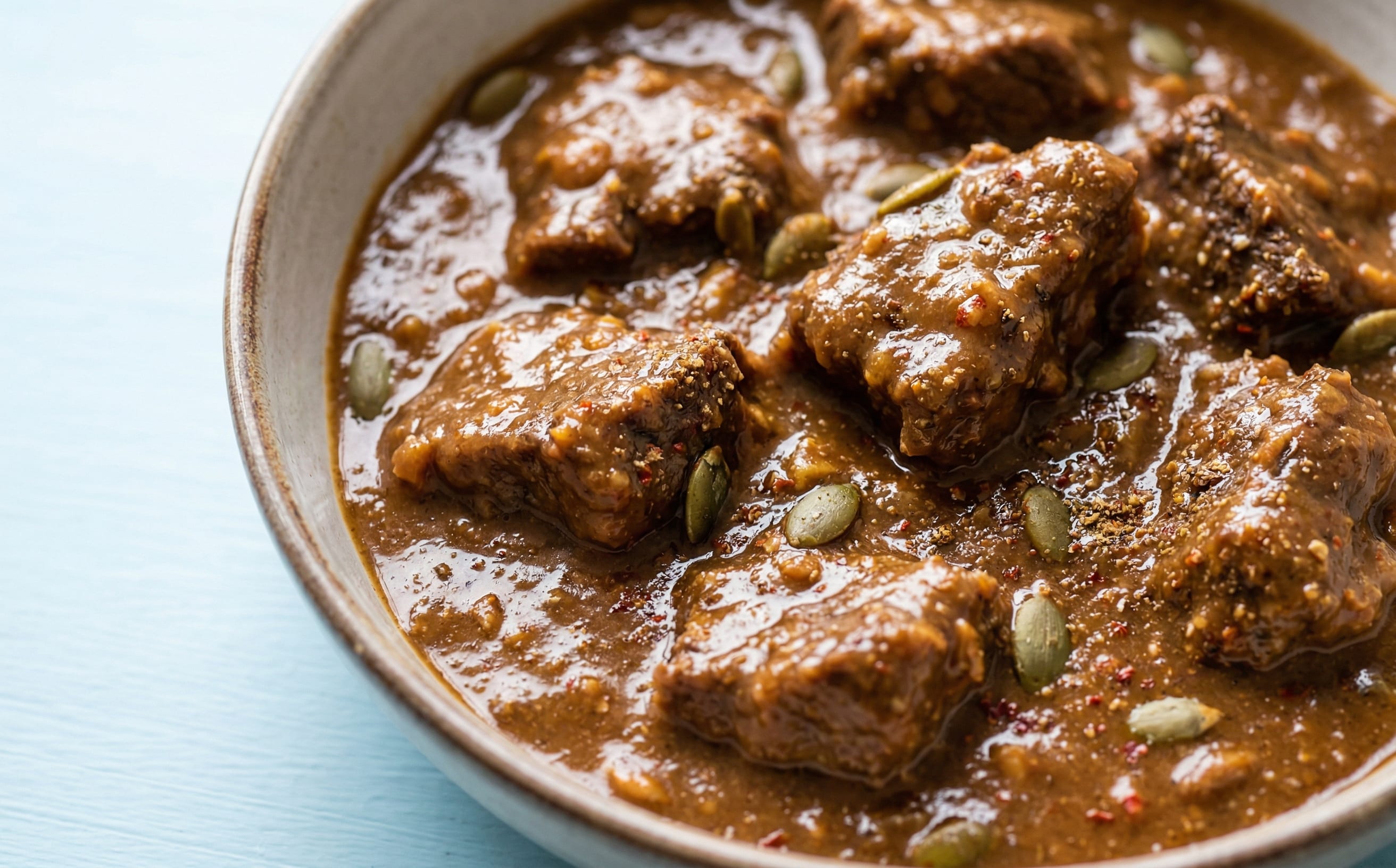 Beef and Peanut Sauce with Ngiriki