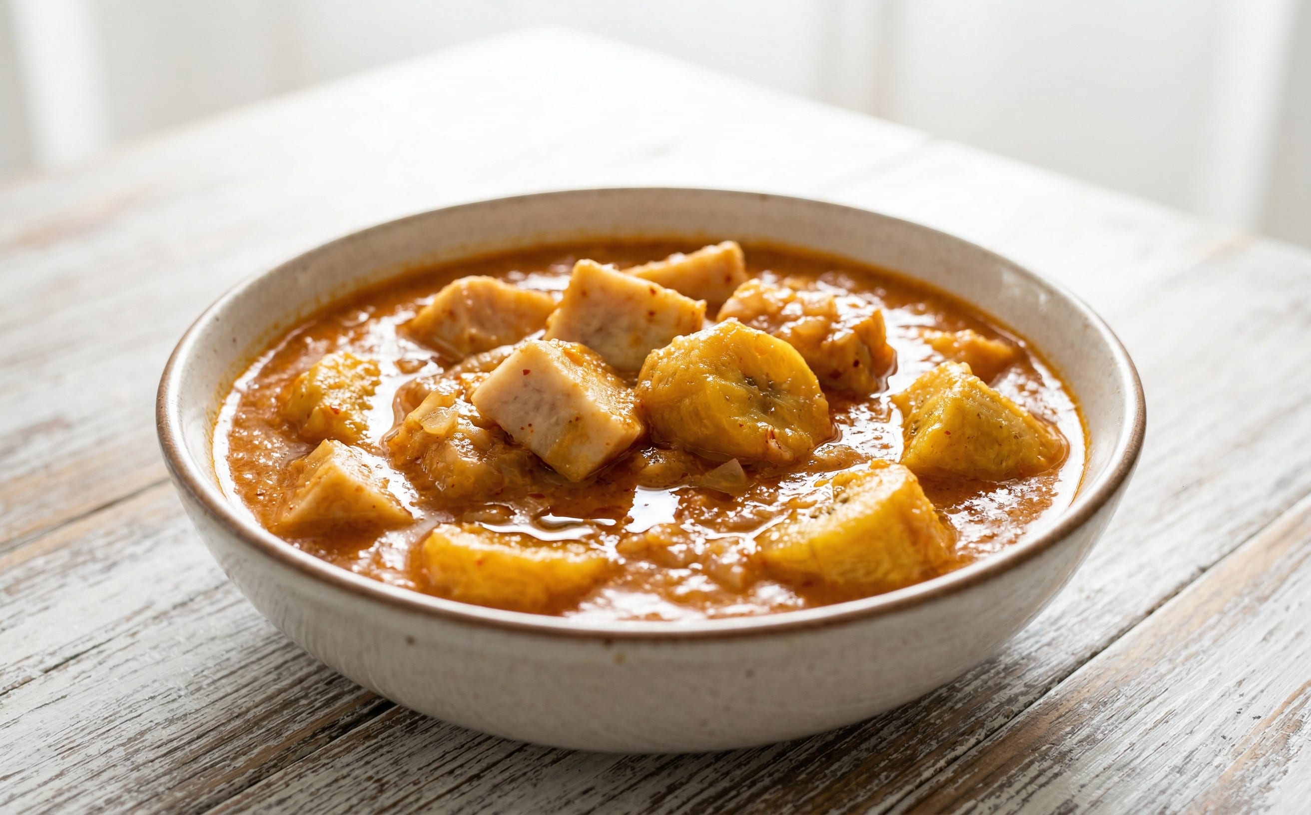 Central African-Style Taro and Plantain Peanut Stew