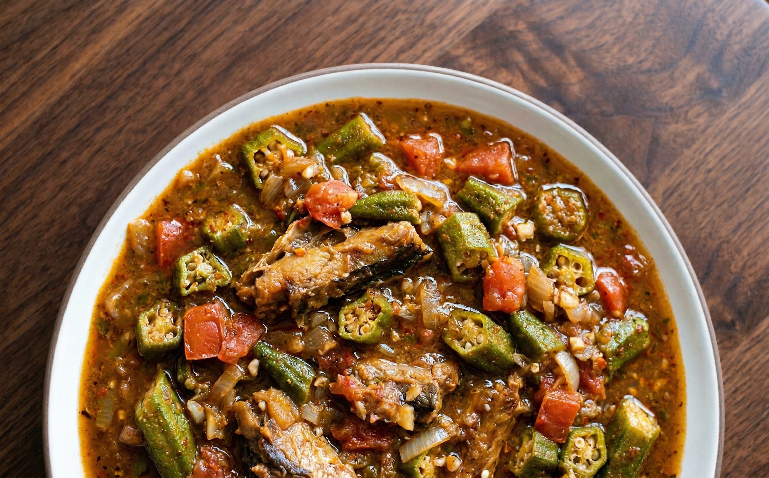 Chadian Dried Fish and Okra Sauce
