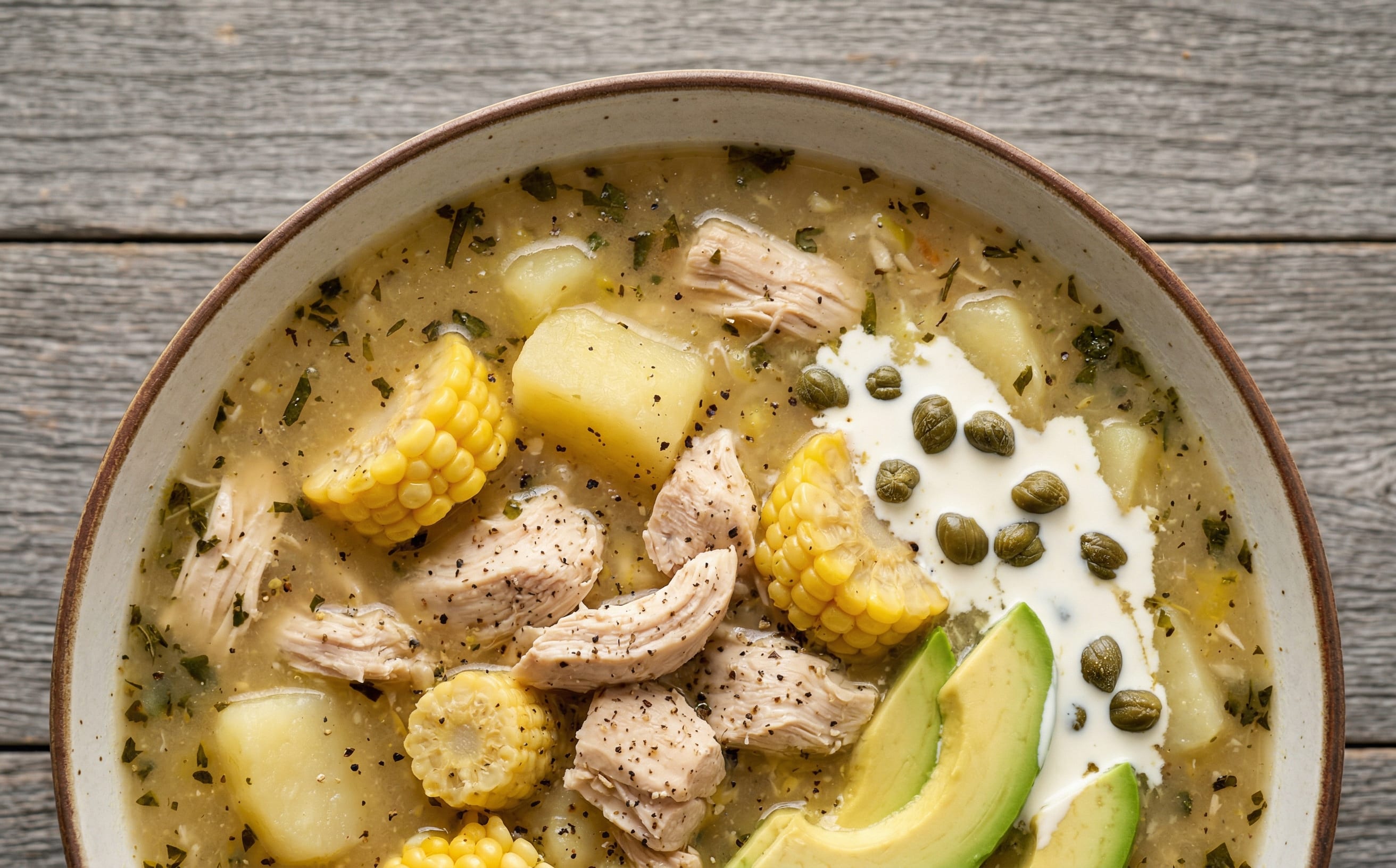 Ajiaco Santafereño (Bogotá Chicken and Potato Soup)