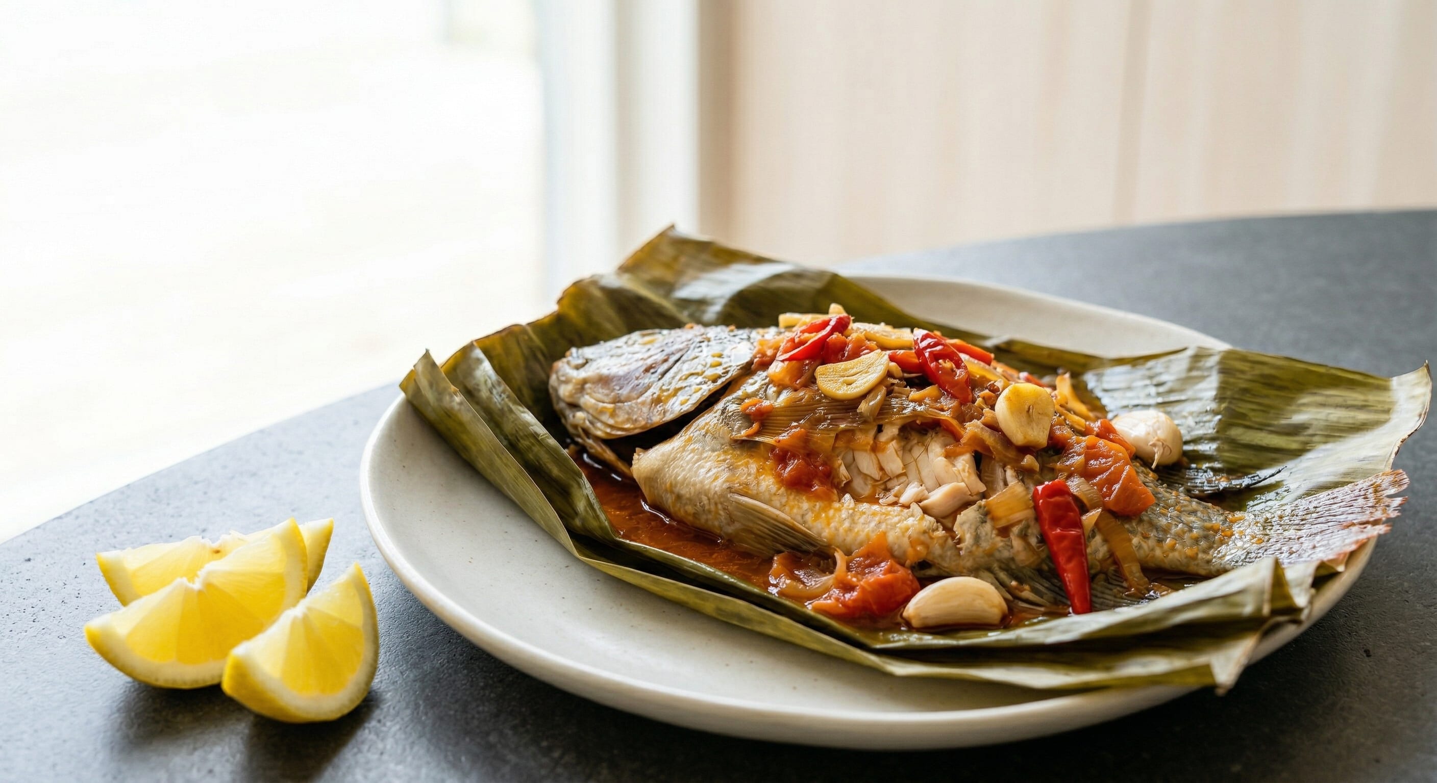 Liboke ya Mbisi (Fish Steamed in Banana Leaves)