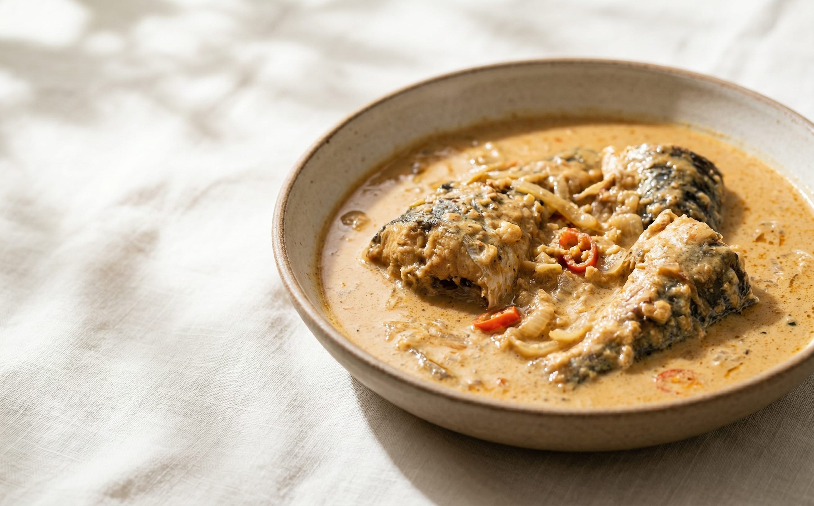Poisson-Chat à la Sauce d'Arachide (Catfish in Peanut Sauce)