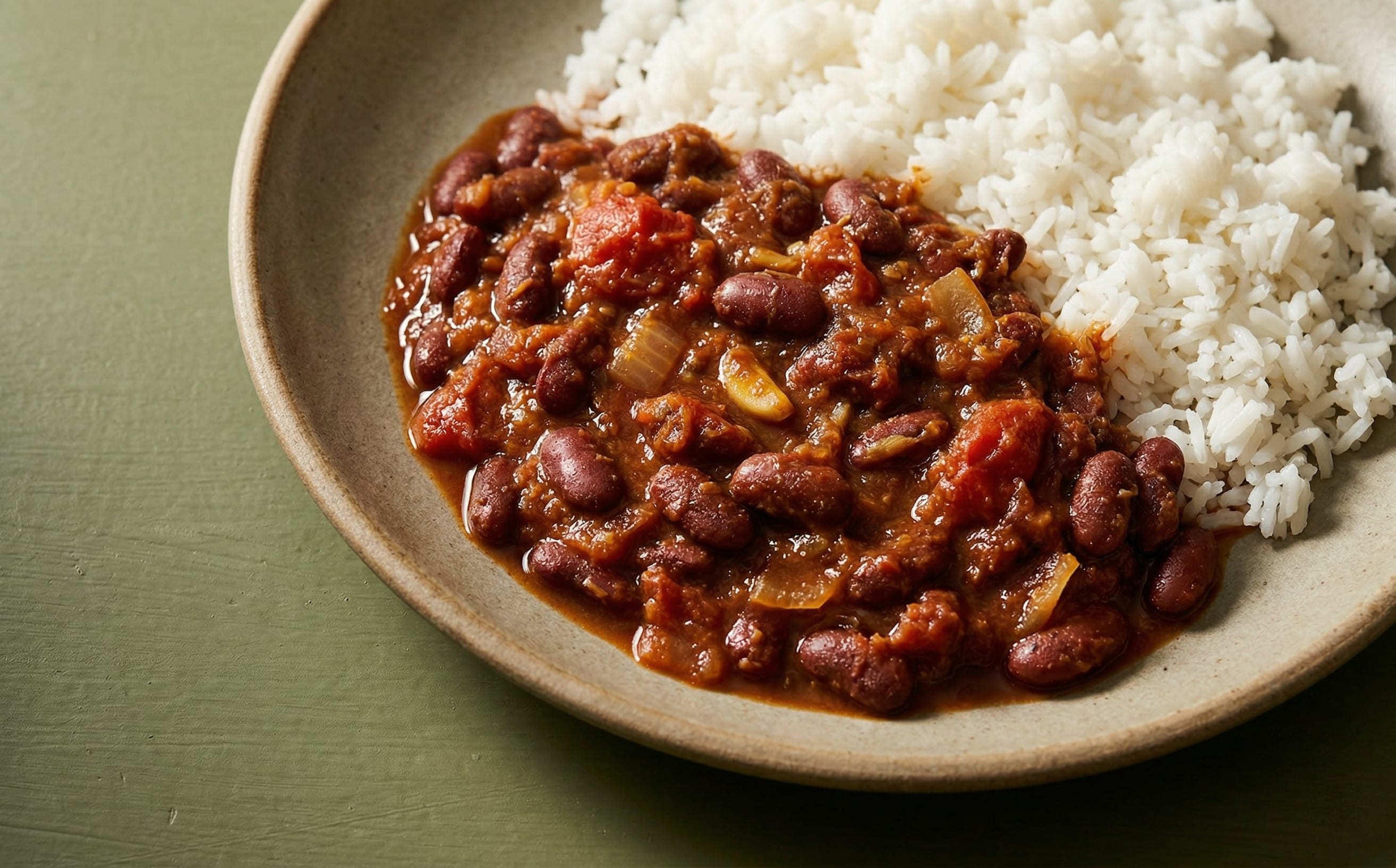 Loso na Madesu (Rice with Red Bean Stew)