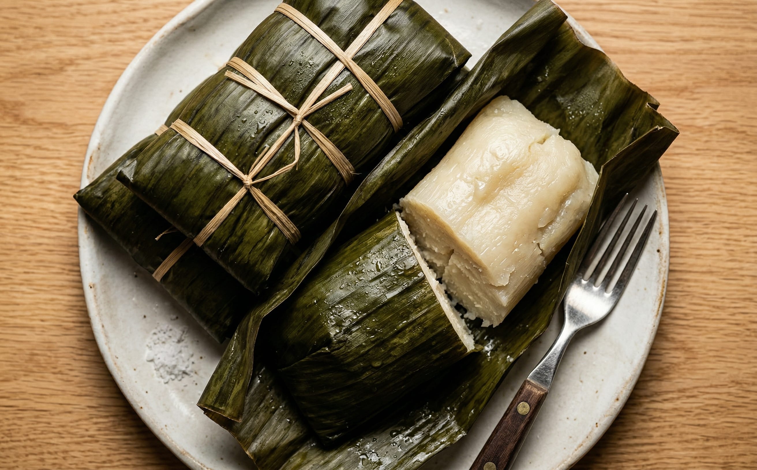 Chikwangue (Steamed Fermented Cassava Loaves)