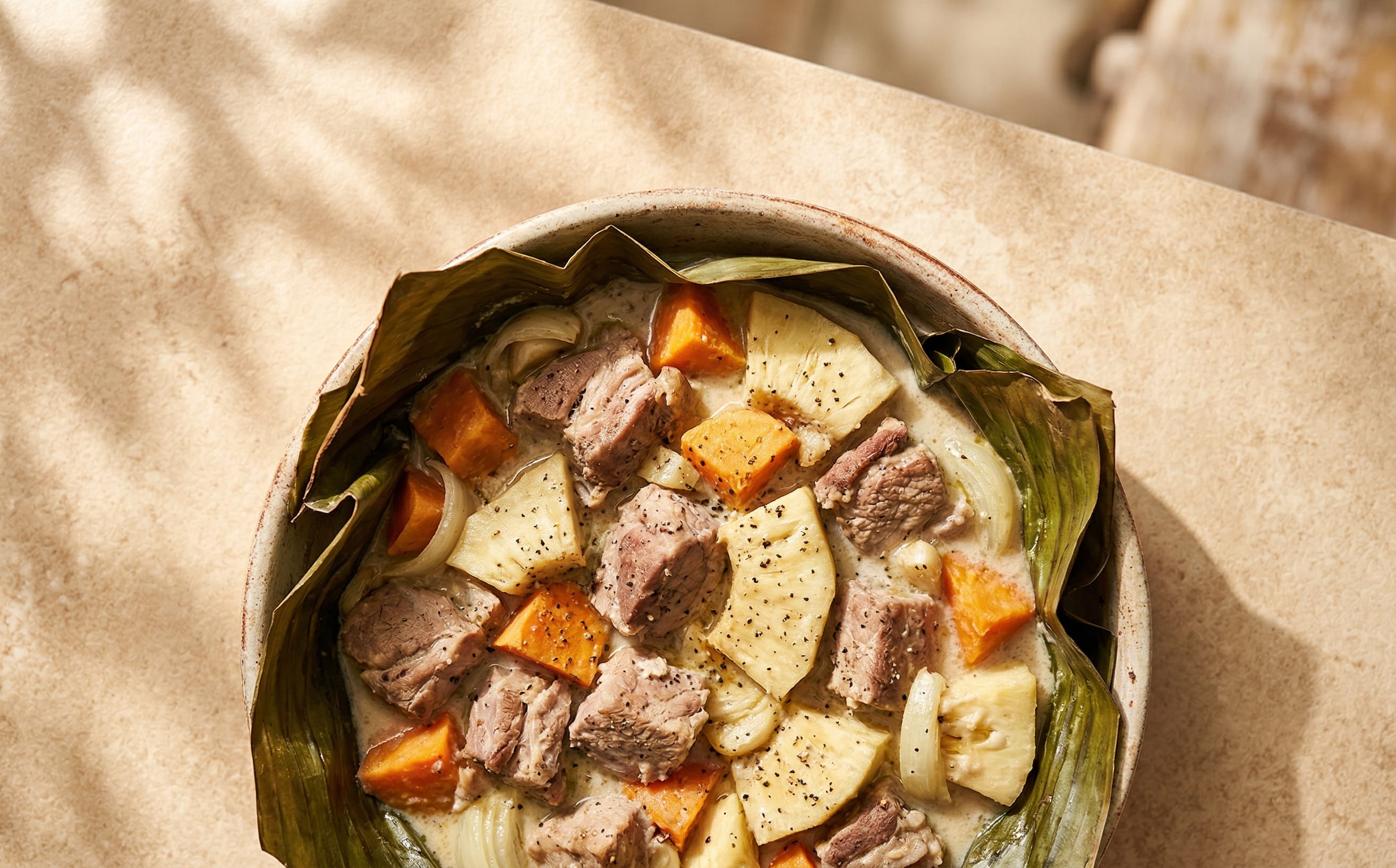Umukai-Style Pork and Breadfruit Bake
