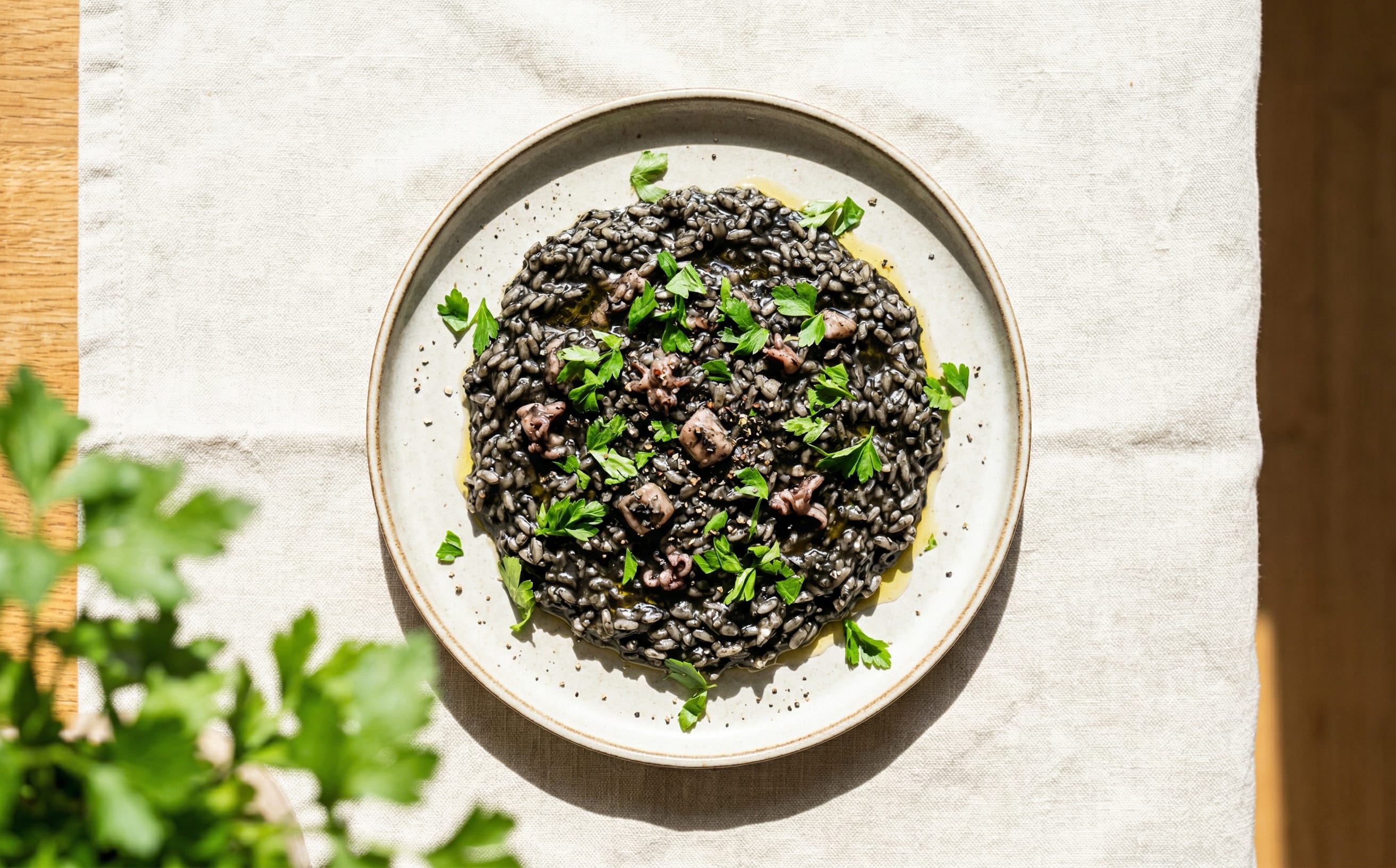 Crni Rižot (Squid Ink Risotto)