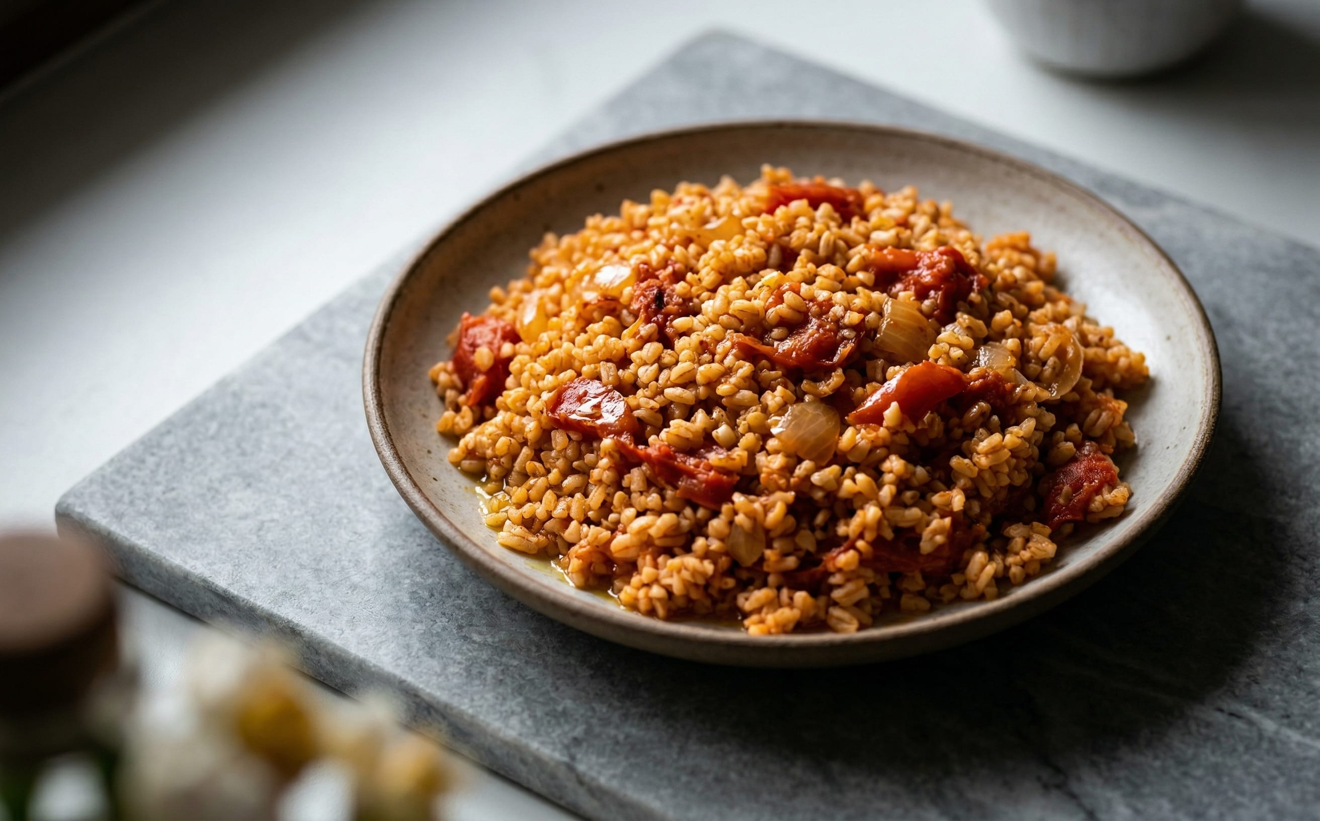 Pourgouri Pilafi (Tomato Bulgur Pilaf)