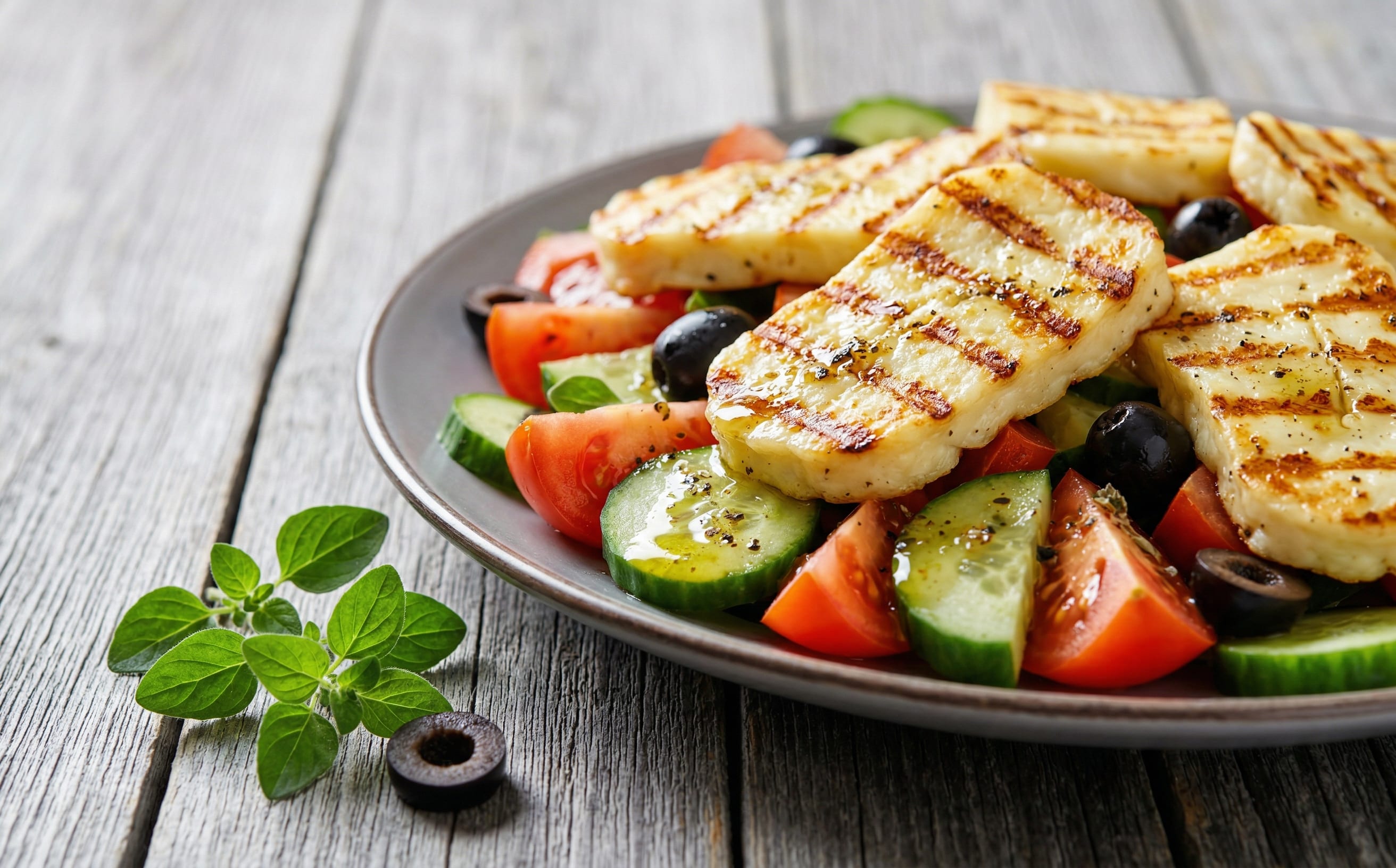 Cypriot Grilled Halloumi Salad