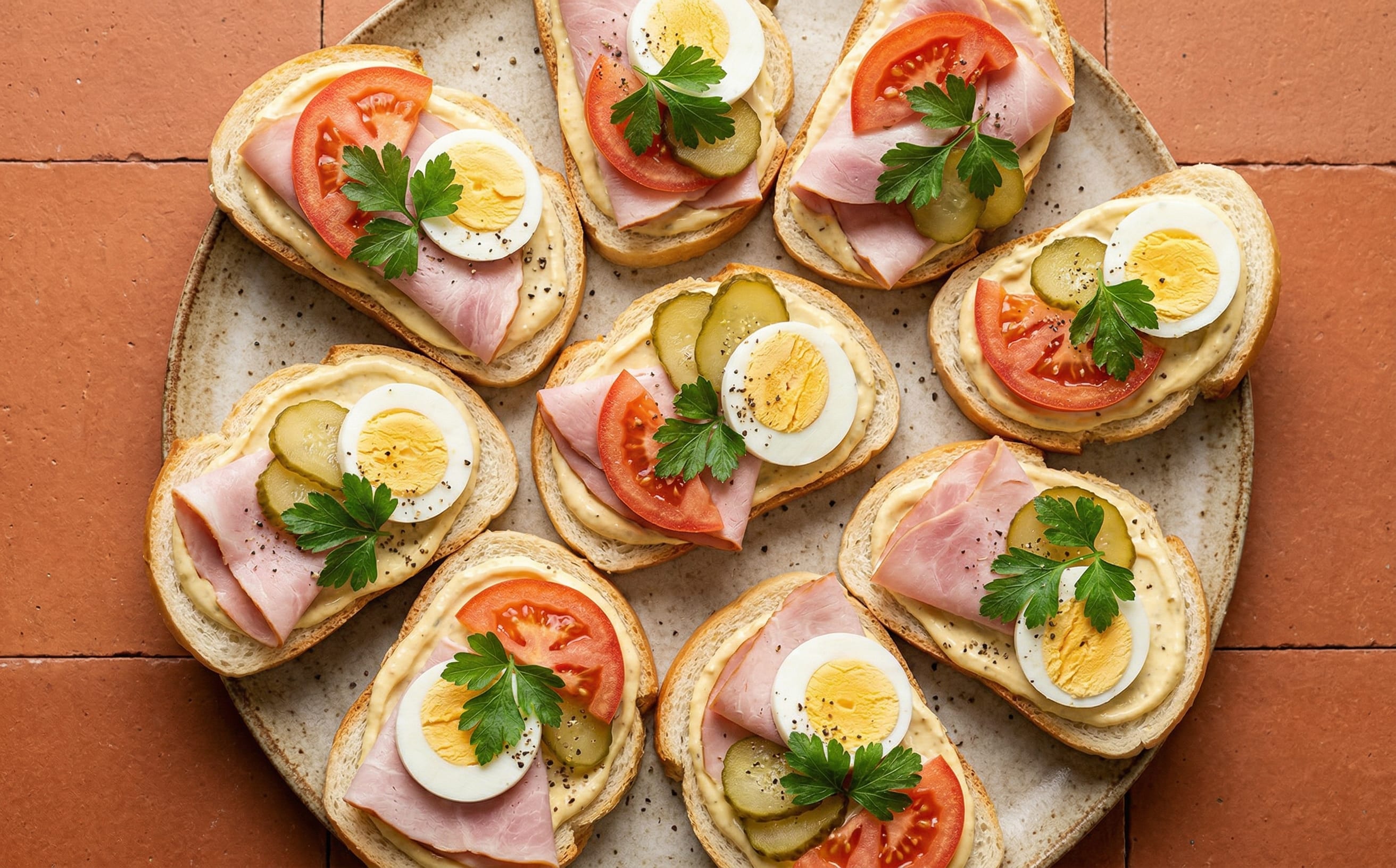 Chlebíčky (Czech Open-Faced Sandwiches)