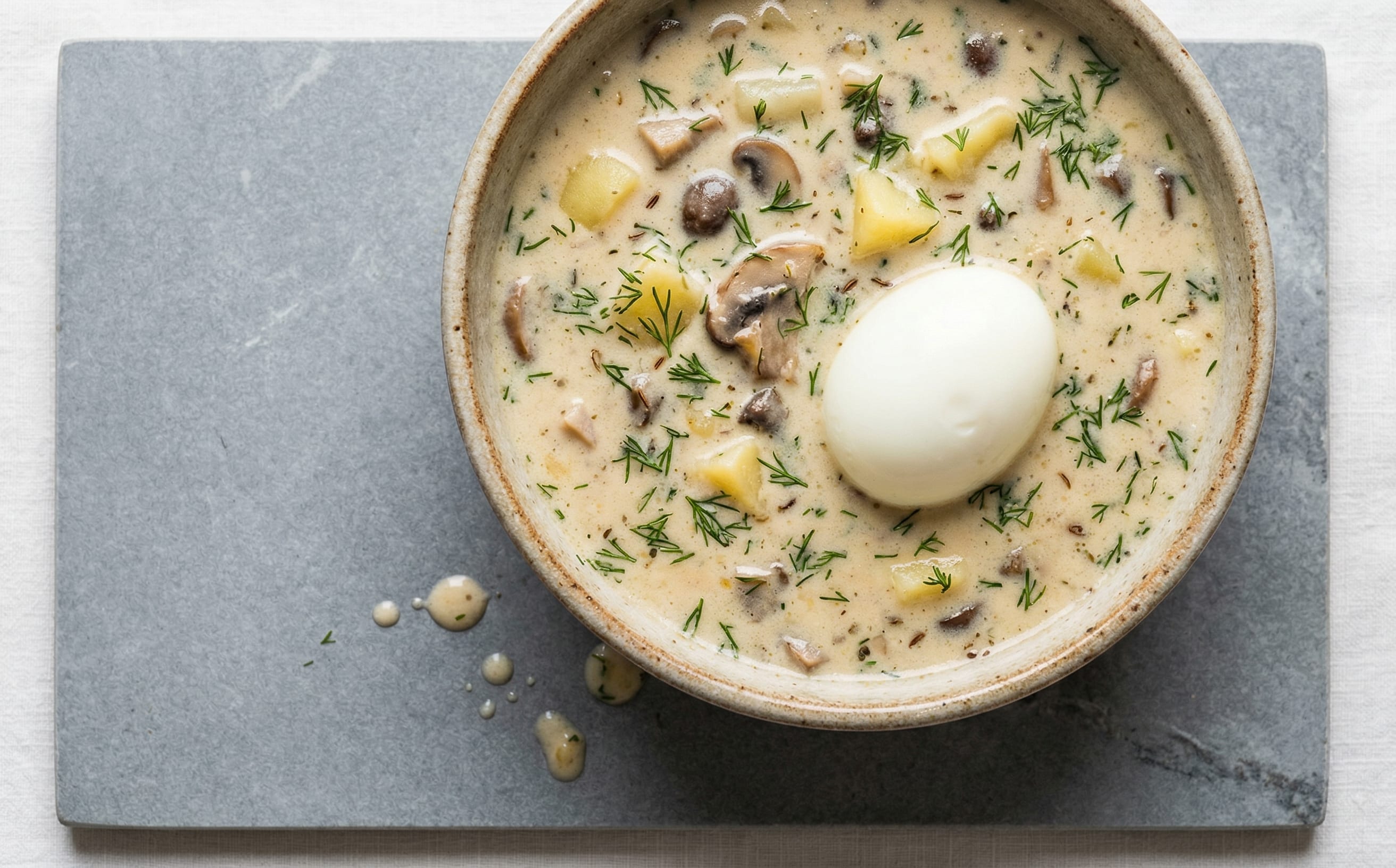 Kulajda (Mushroom and Dill Cream Soup)