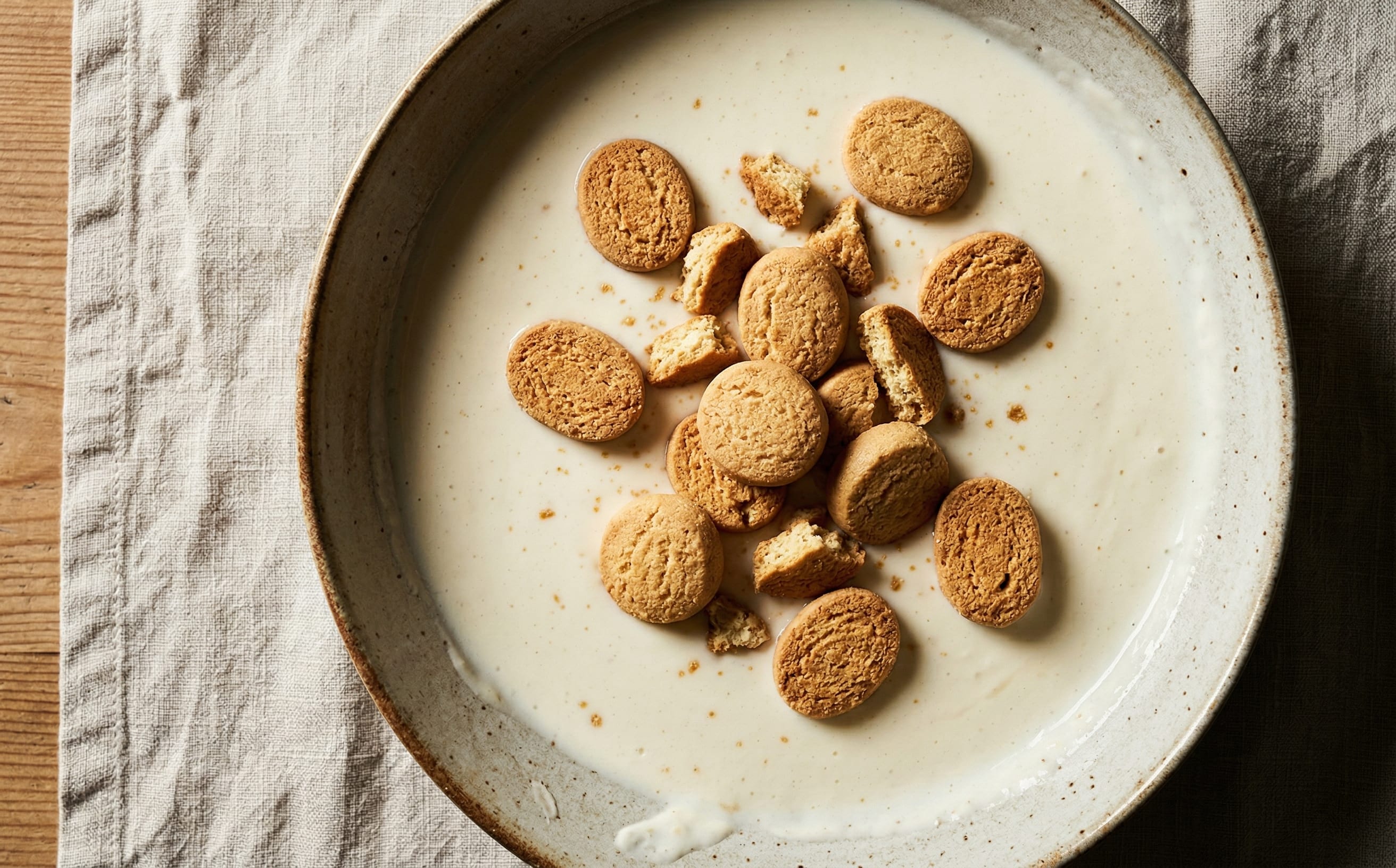 Koldskål med Kammerjunkere (Buttermilk Dessert with Biscuits)