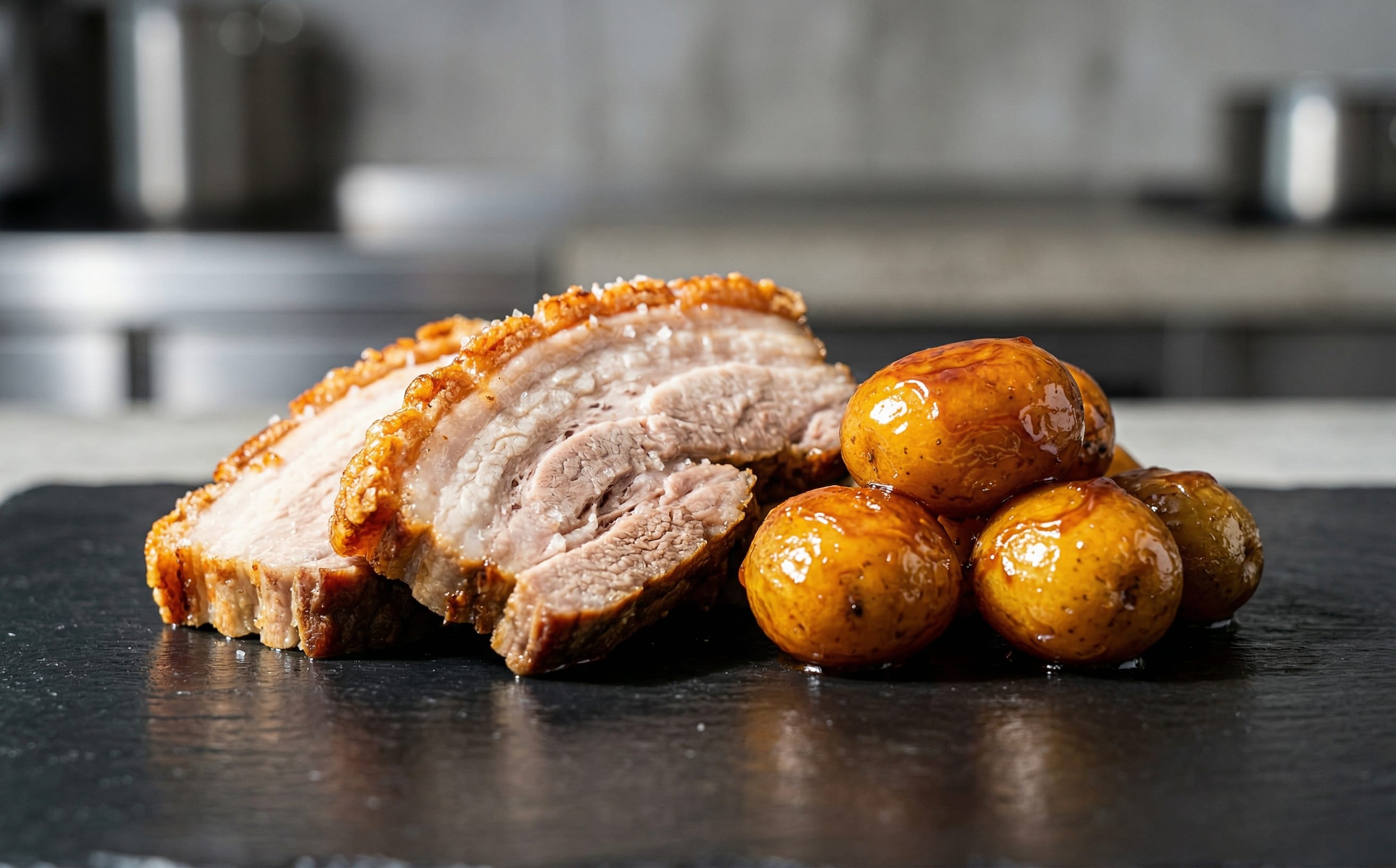 Flæskesteg med Brunede Kartofler (Roast Pork with Caramelized Potatoes)