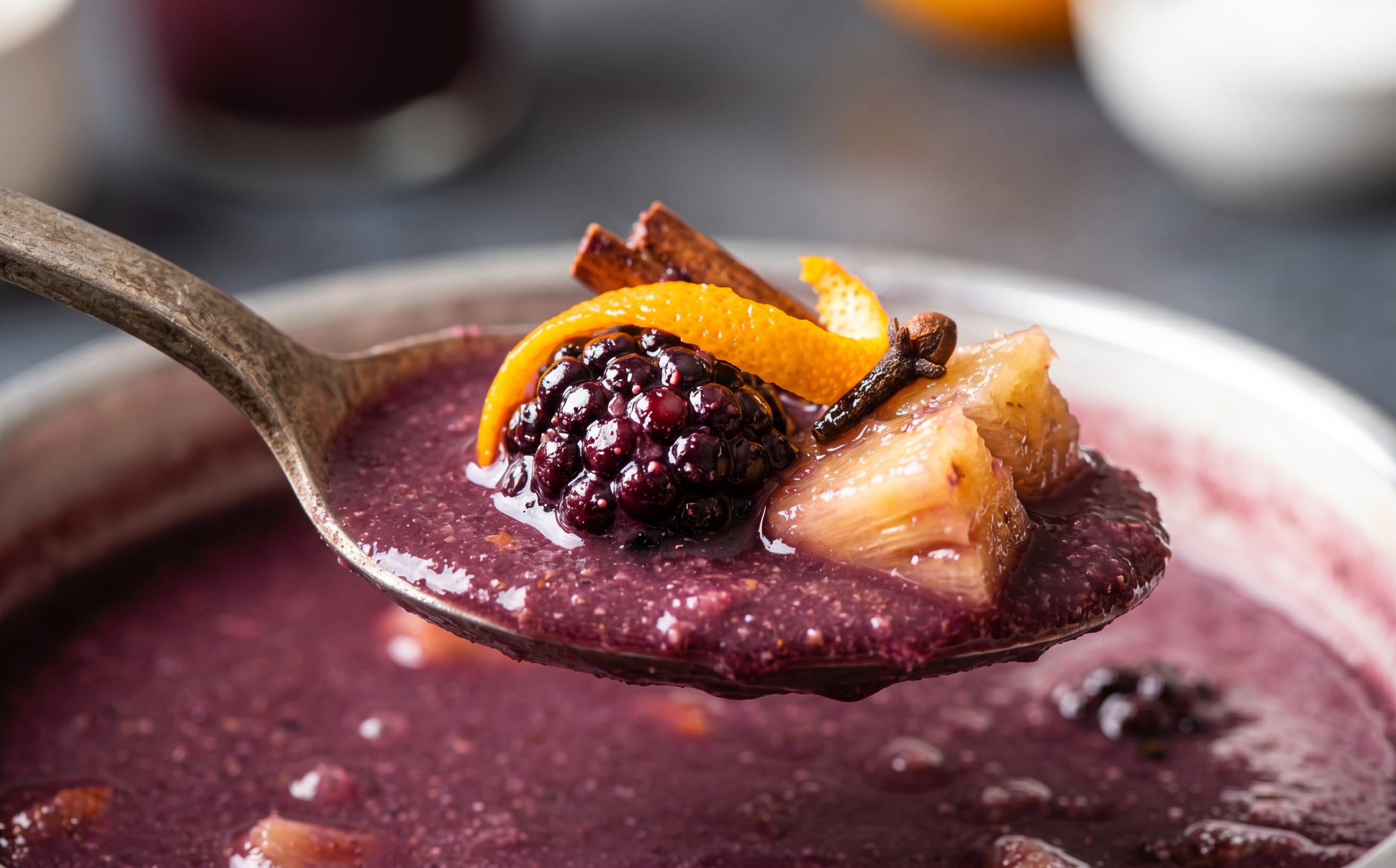 Colada Morada (Purple Corn and Fruit Drink)