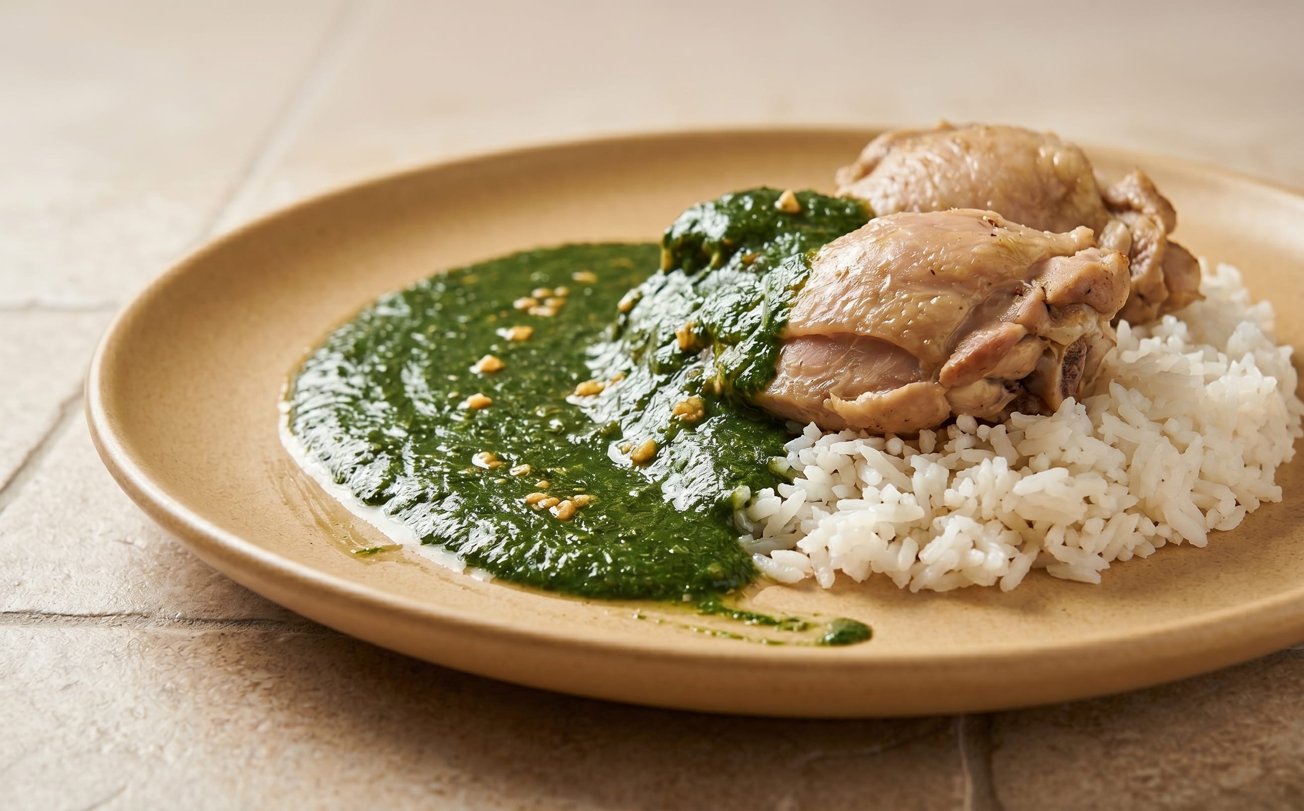Molokhia (Jute Leaf Soup with Chicken)