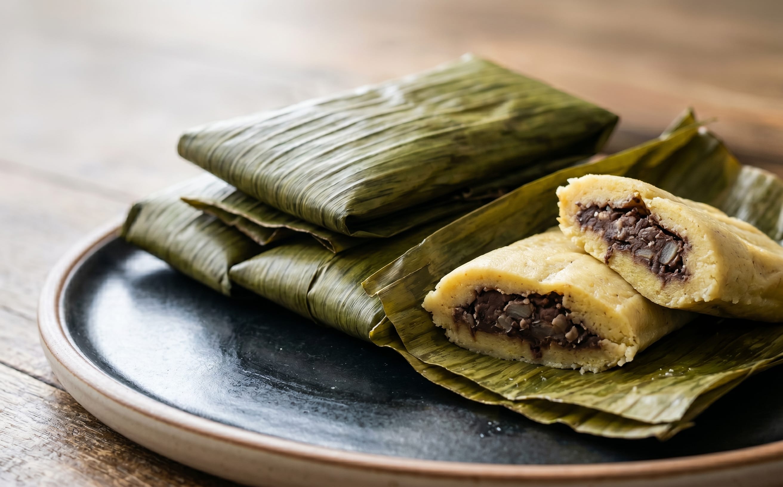Tamales Pisques (Black Bean Tamales)