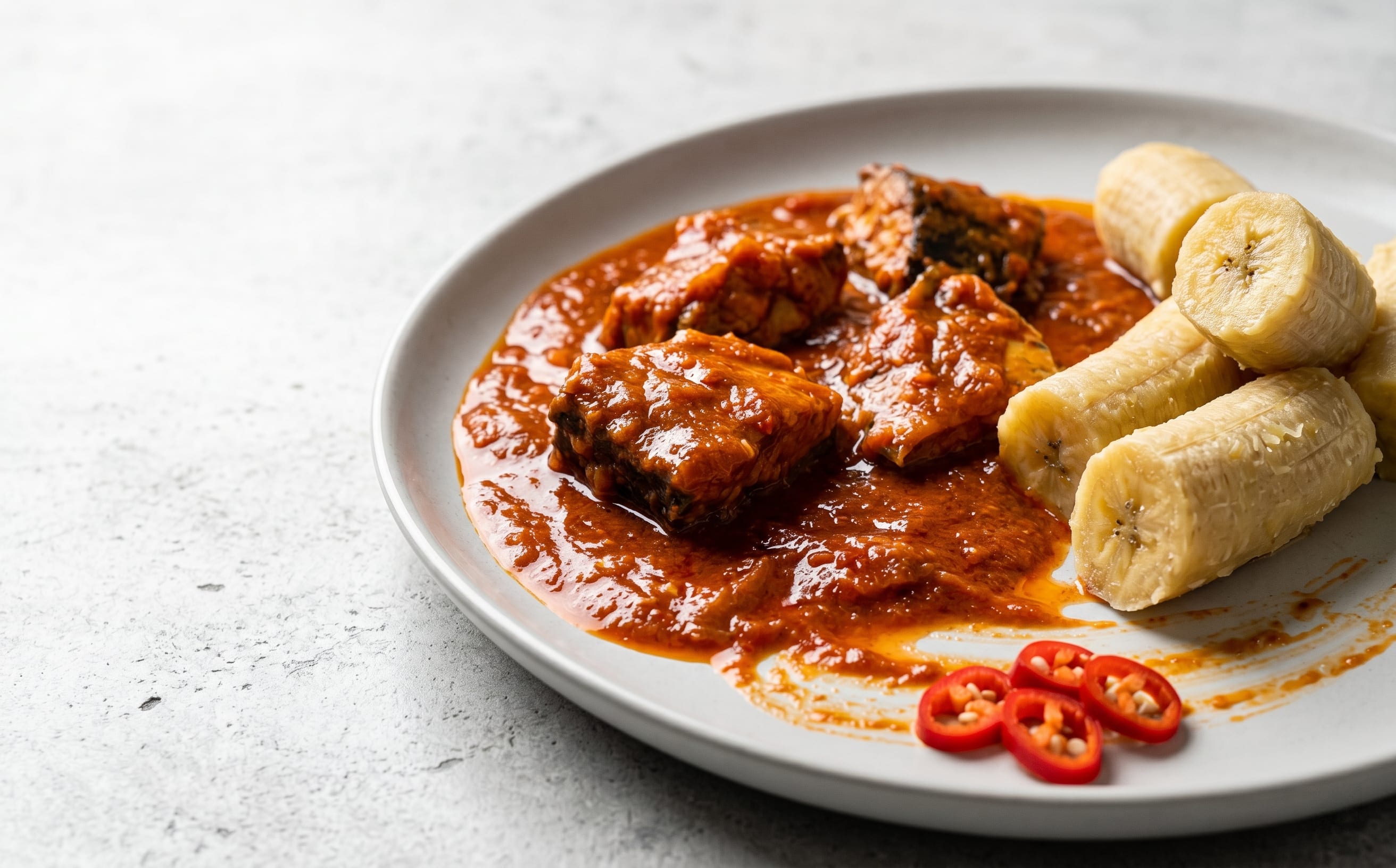 Pambota (Palm Nut Fish Stew with Plantain)