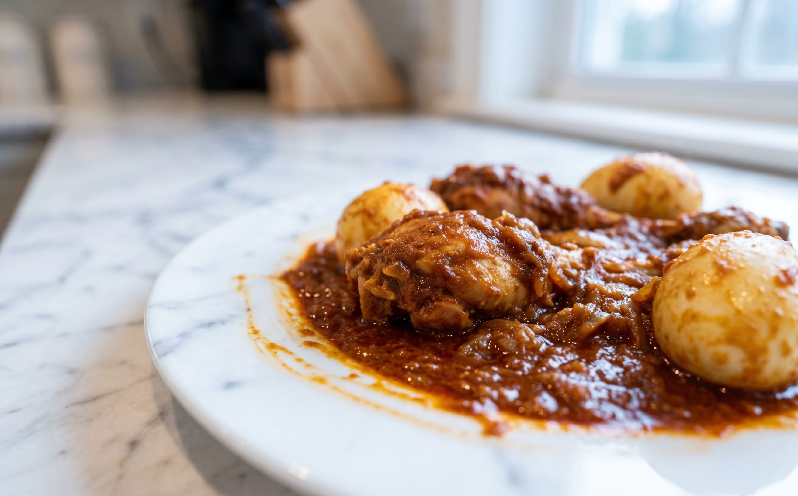 Tsebhi Dorho (Spiced Chicken Stew with Eggs)