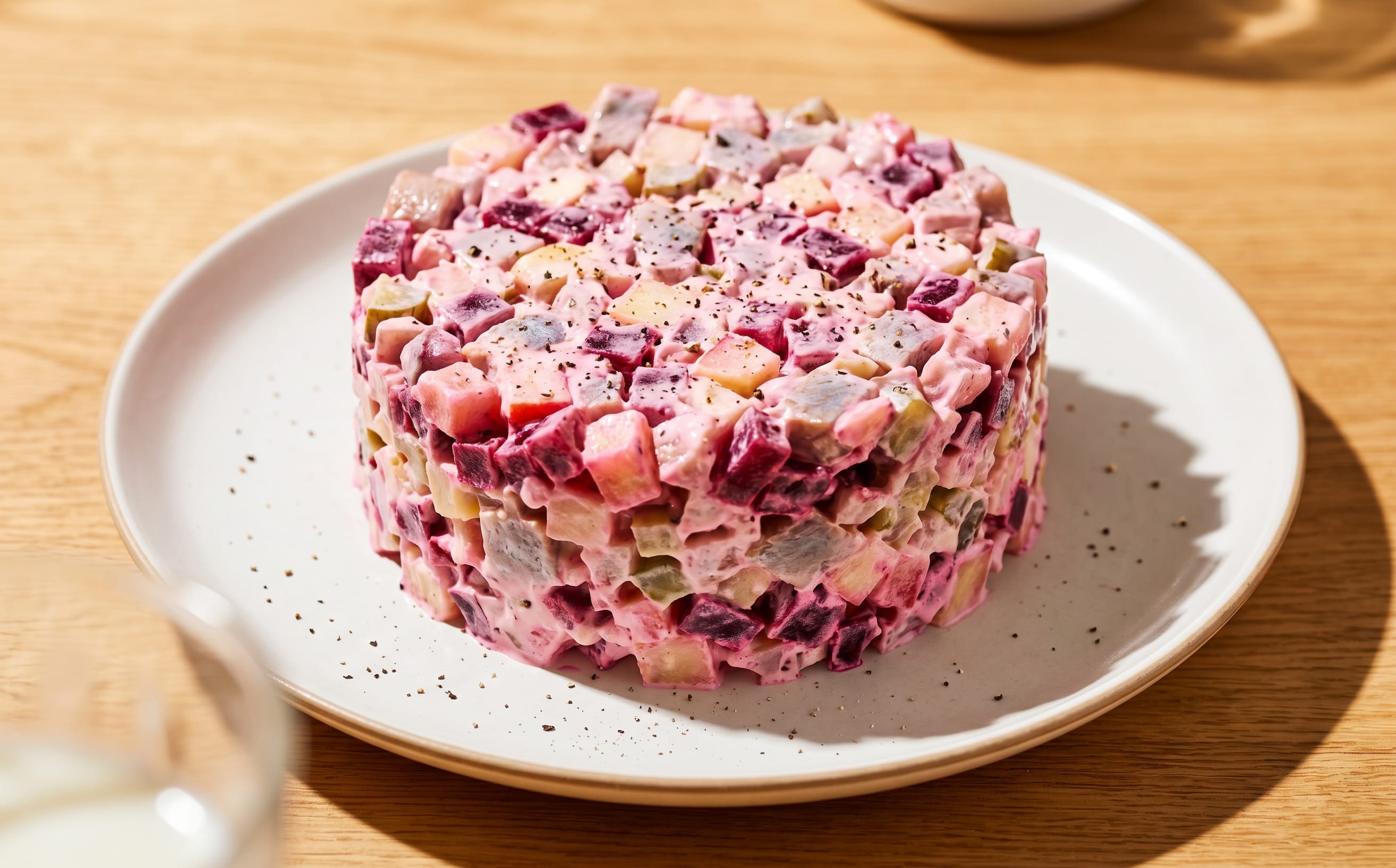 Rosolje (Beet and Pickled Herring Salad)