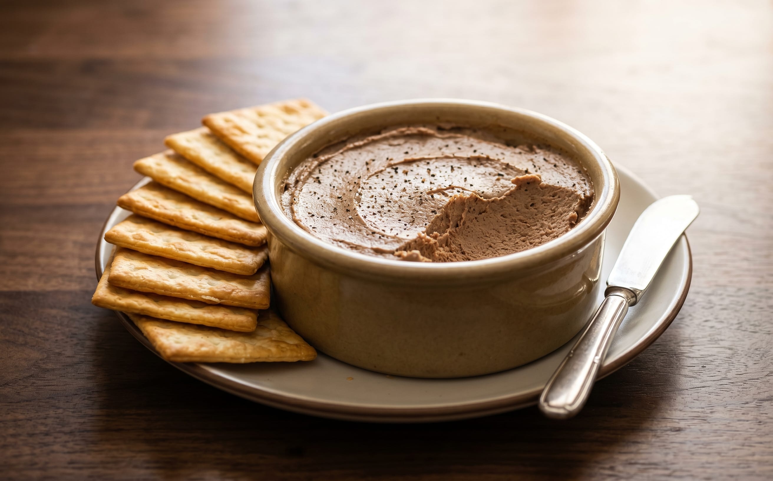 Goose Pâté with Crackers