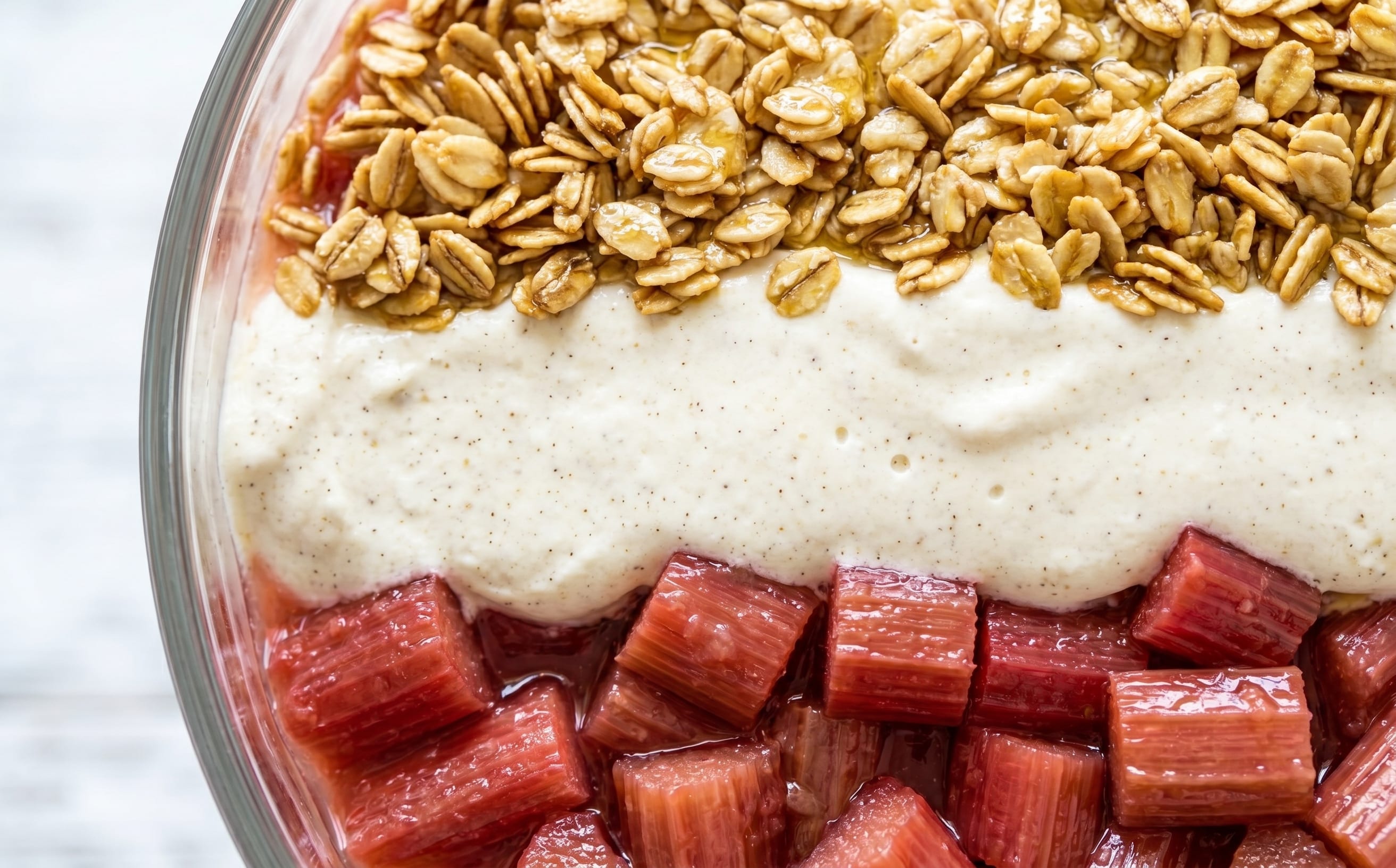 Rhubarb, Skyr and Oat Trifle