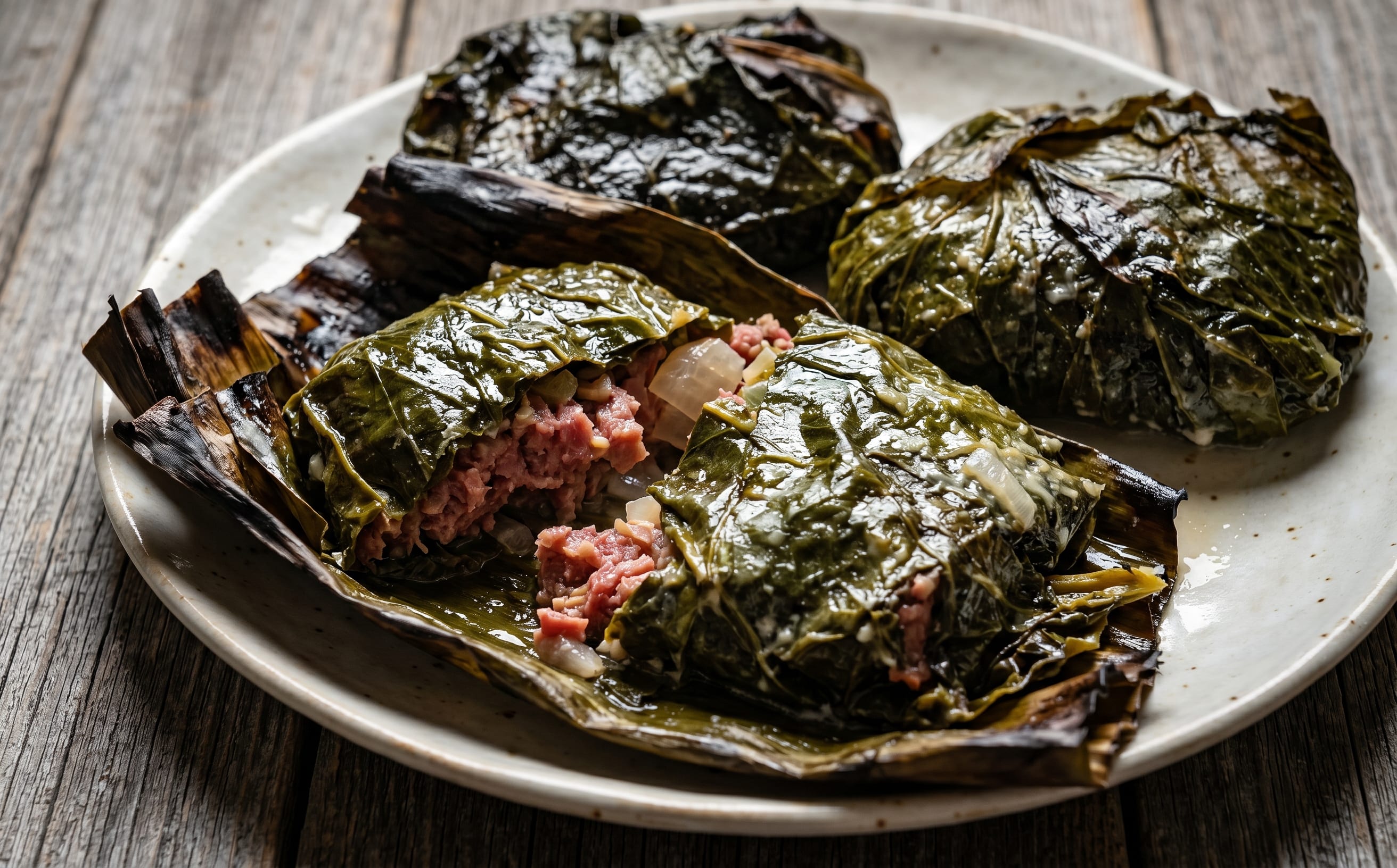 Palusami (Corned Beef and Coconut Taro-Leaf Parcels)