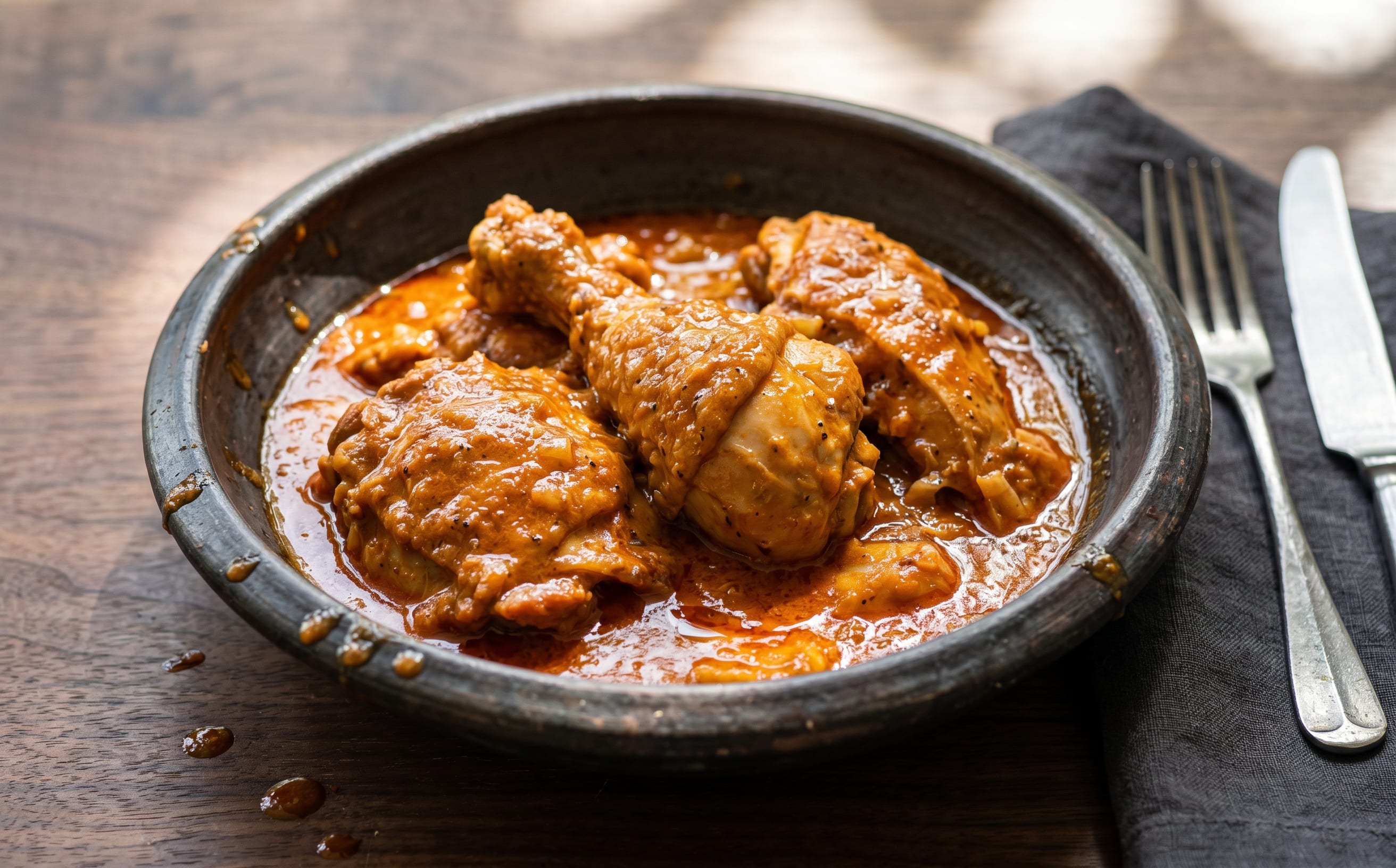 Poulet Nyembwe (Chicken in Palm Nut Sauce)