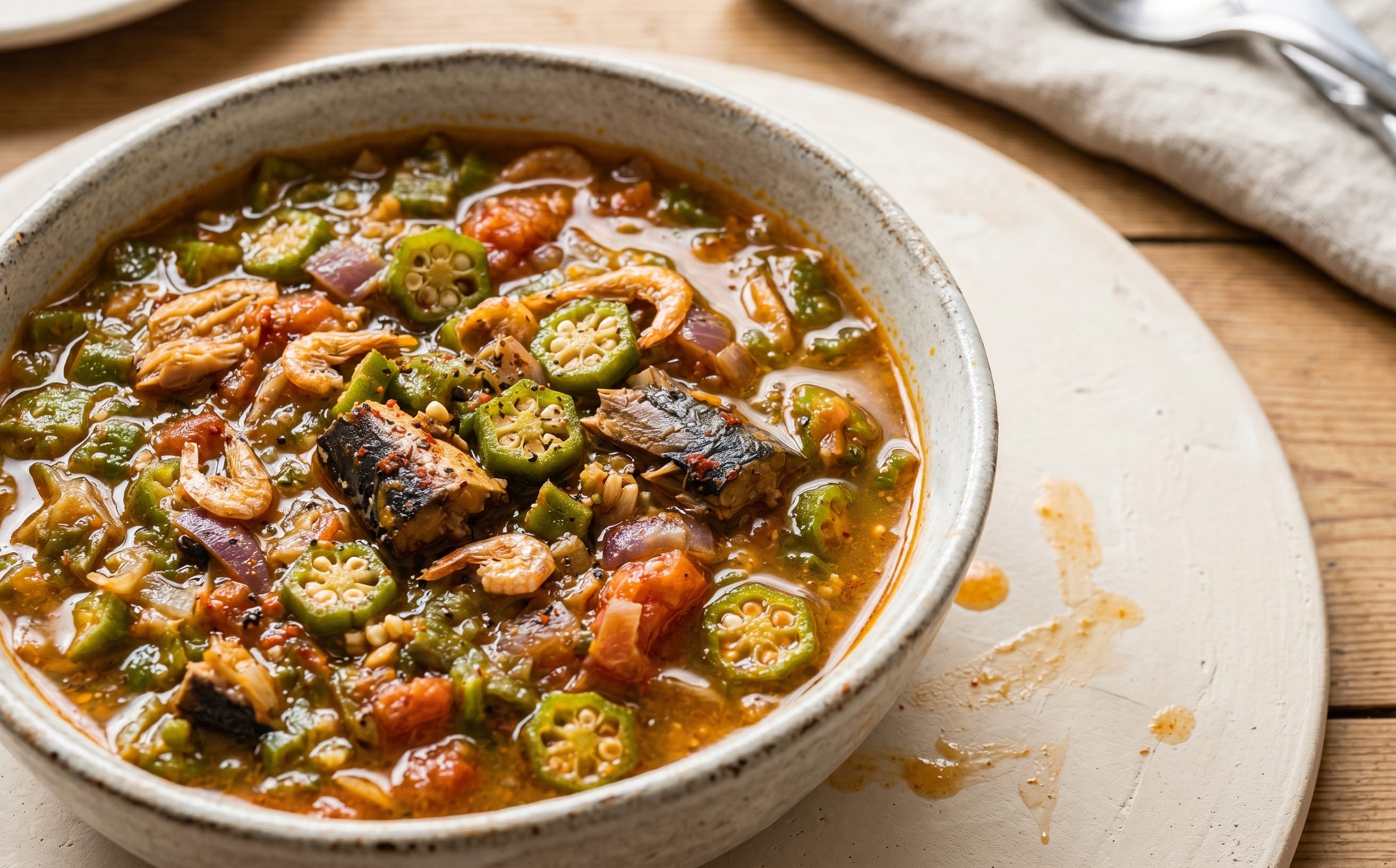 Supakanja (Okra and Smoked Fish Stew)