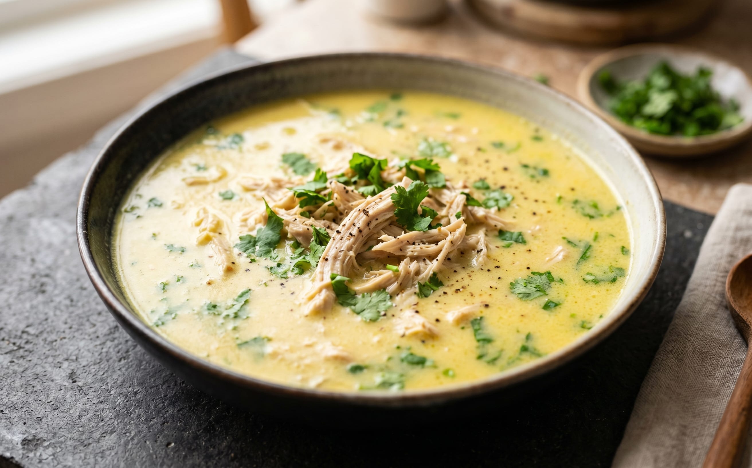Chikhirtma (Chicken and Egg-Lemon Soup)