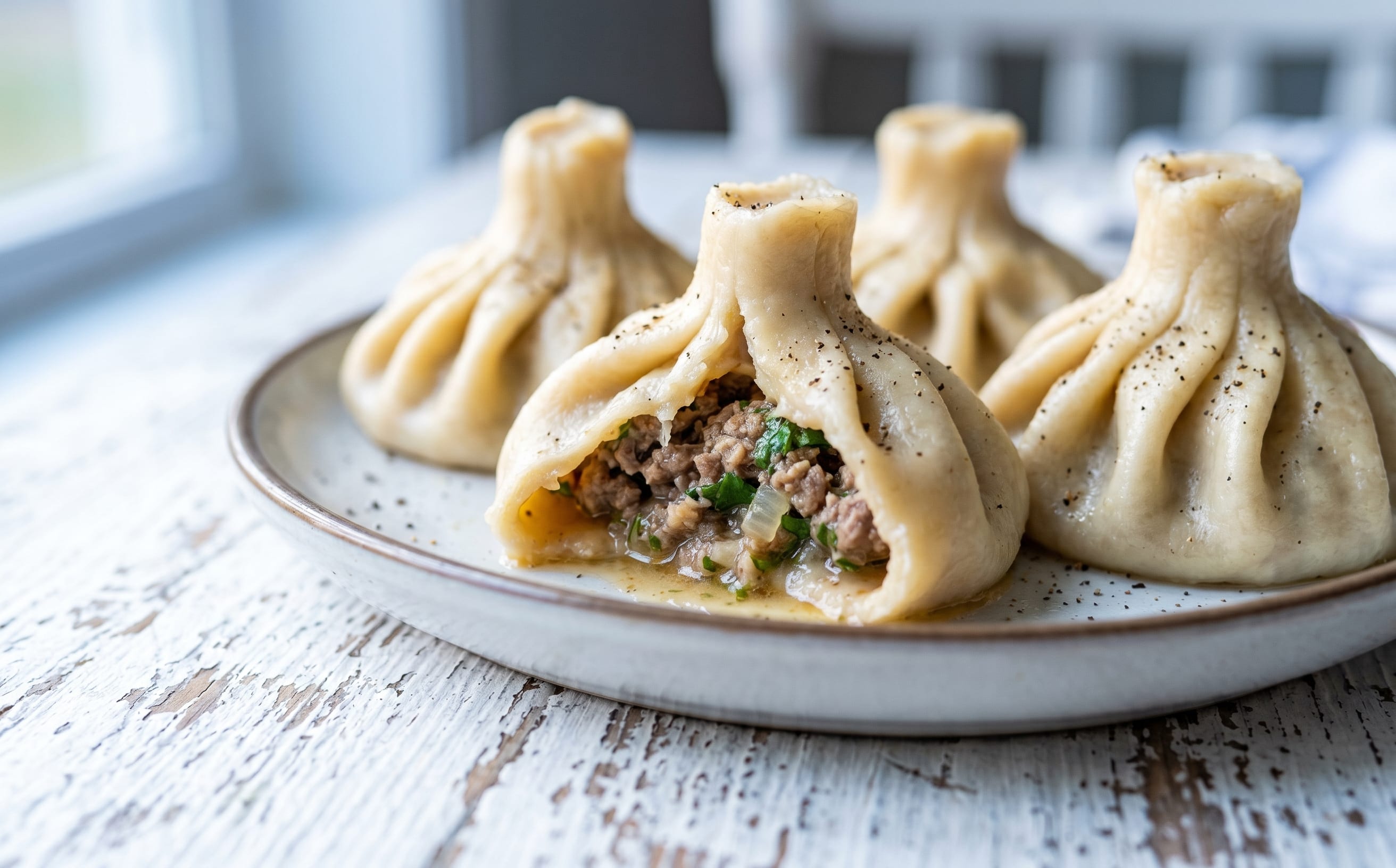 Khinkali (Georgian Meat Dumplings)