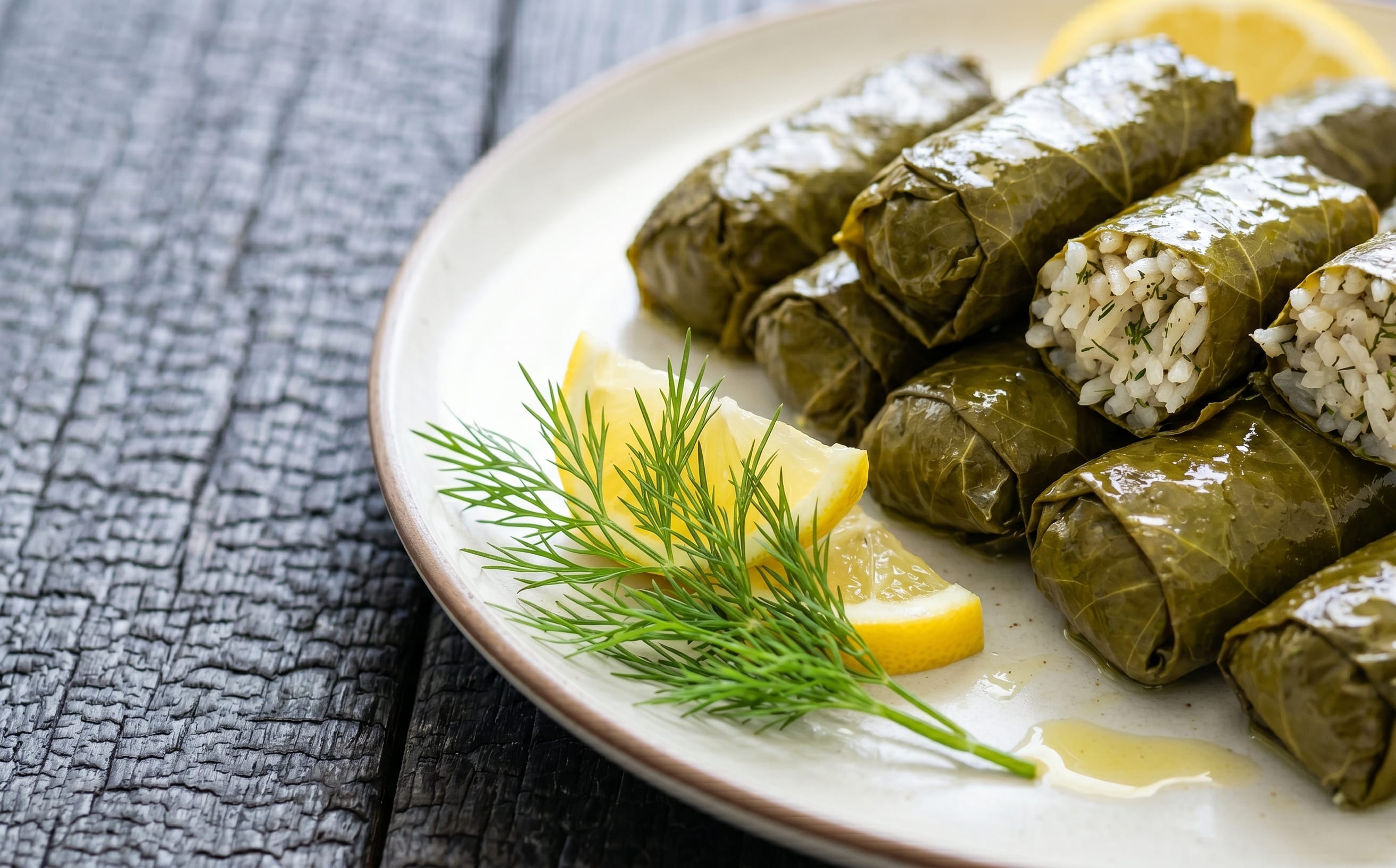 Dolmades (Herbed Rice-Stuffed Grape Leaves)