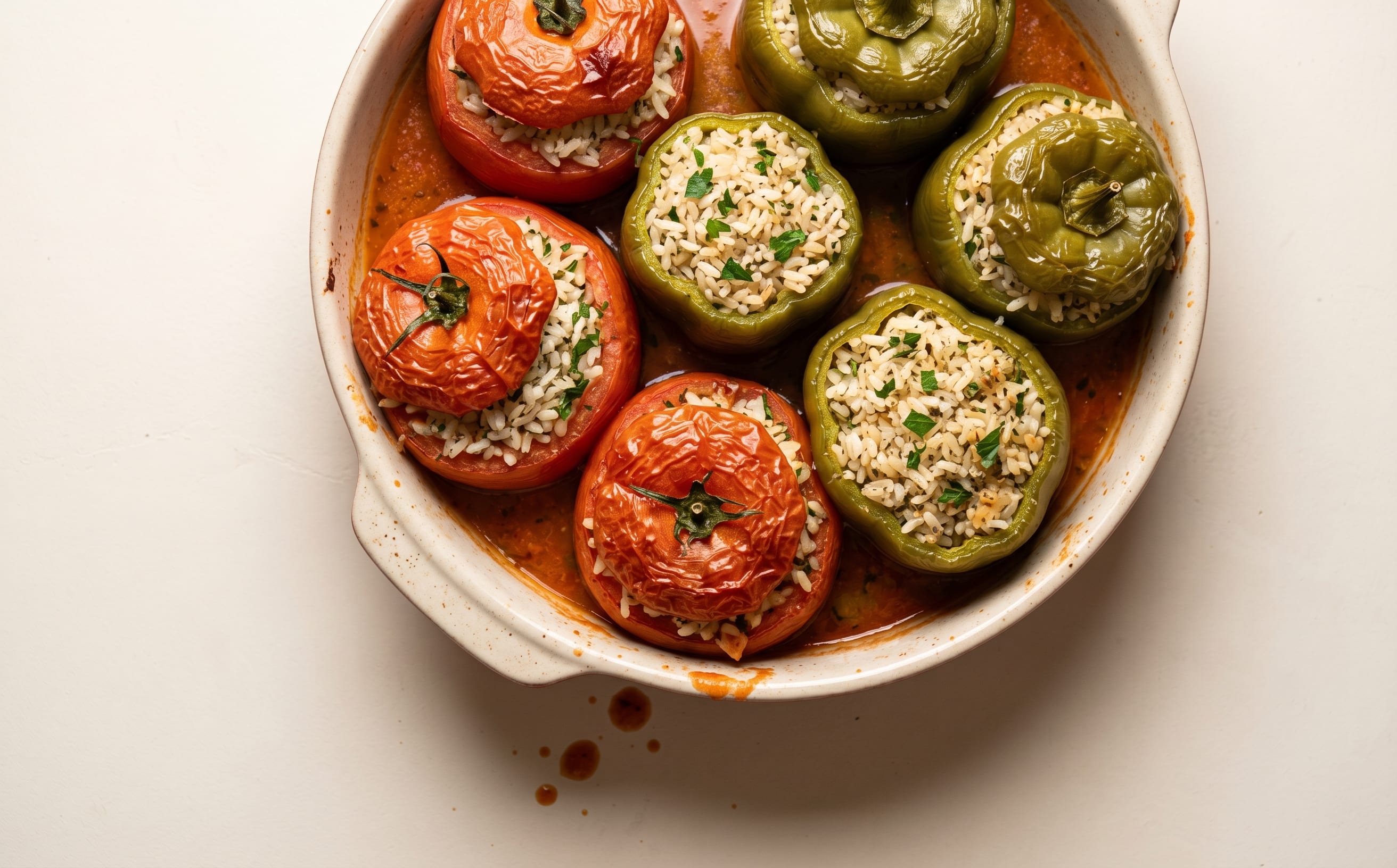 Gemista (Rice-Stuffed Tomatoes and Peppers)