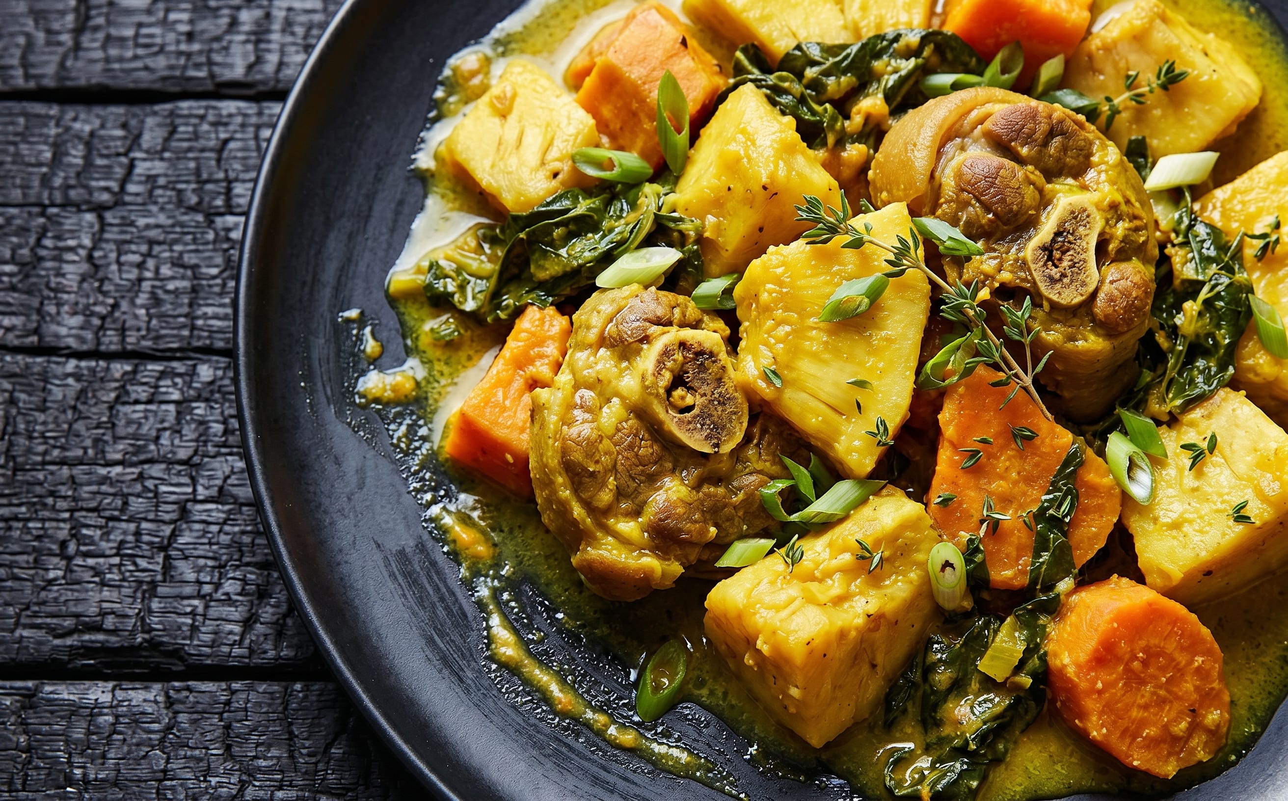 Oil Down (Breadfruit and Salted Meat Coconut Stew)
