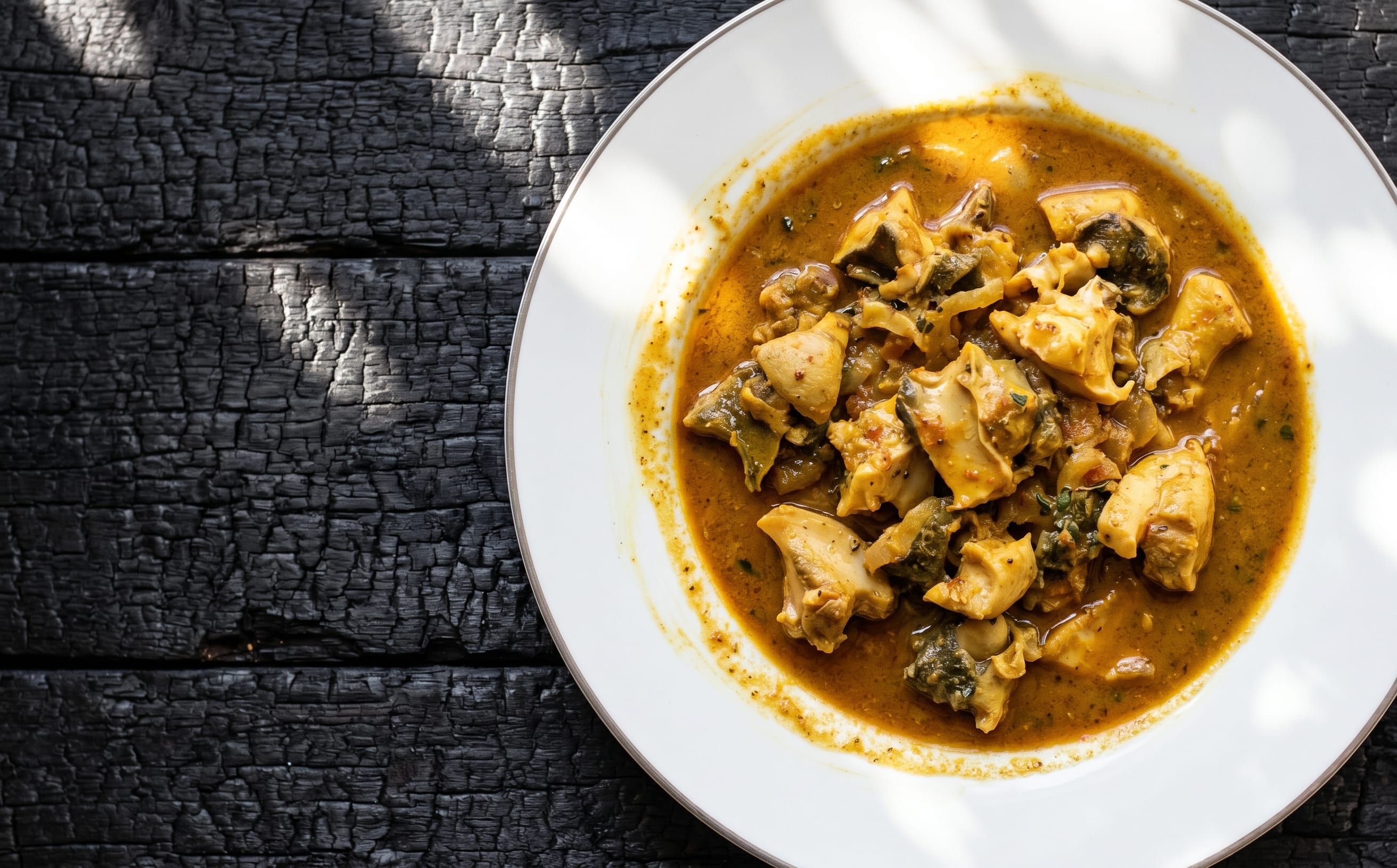 Curry Lambie (Curried Conch in Coconut Sauce)