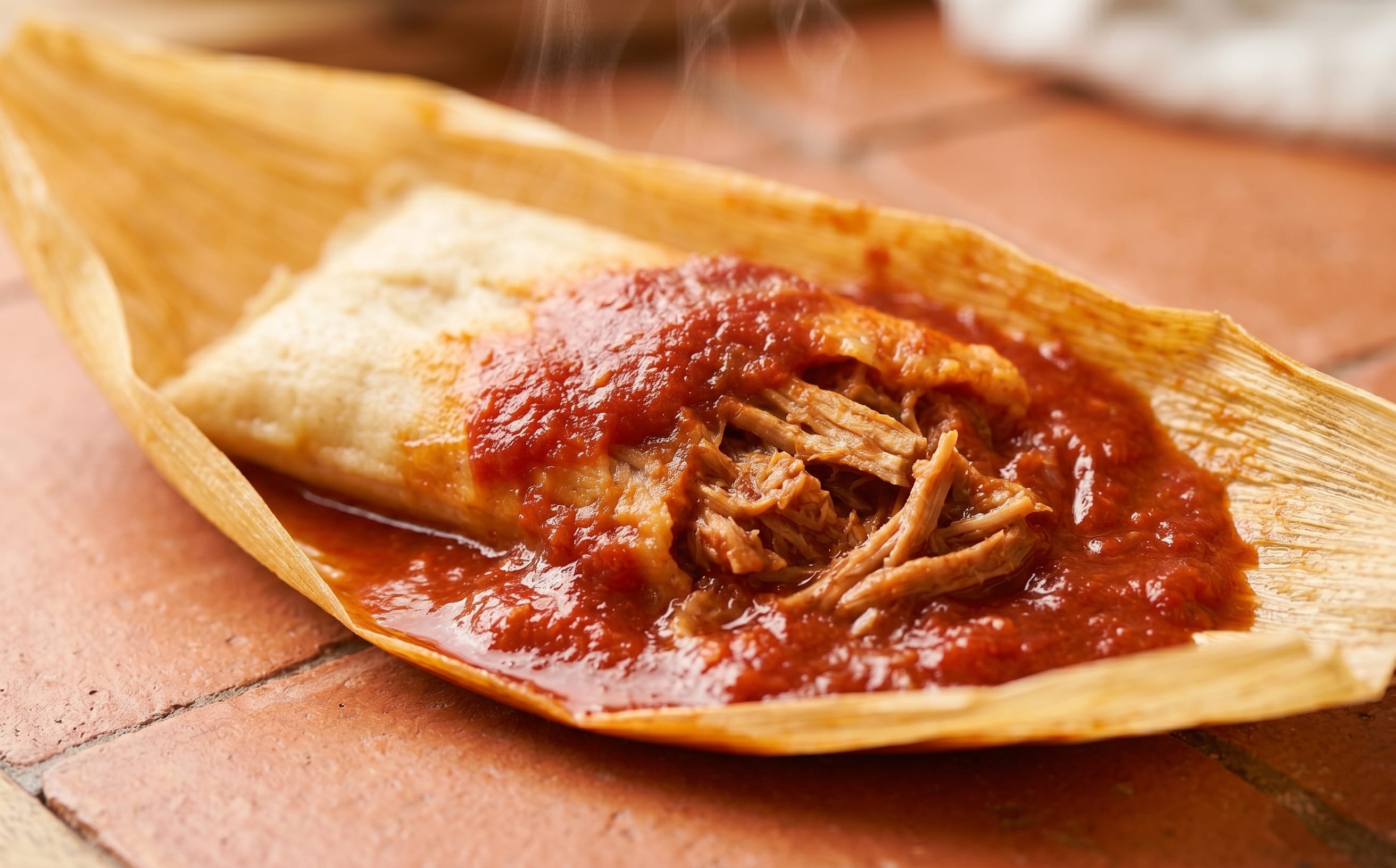 Tamales Colorados (Pork Tamales in Red Sauce)