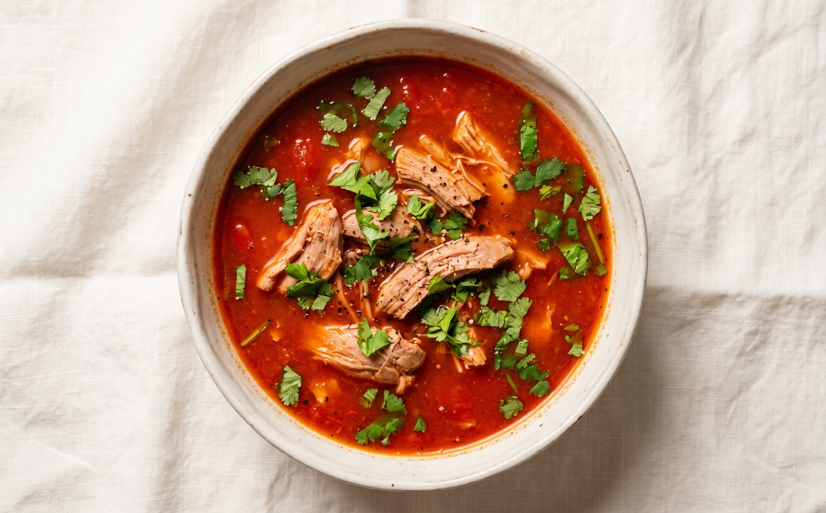 Kak'ik (Turkey Soup with Roasted Chile Broth)