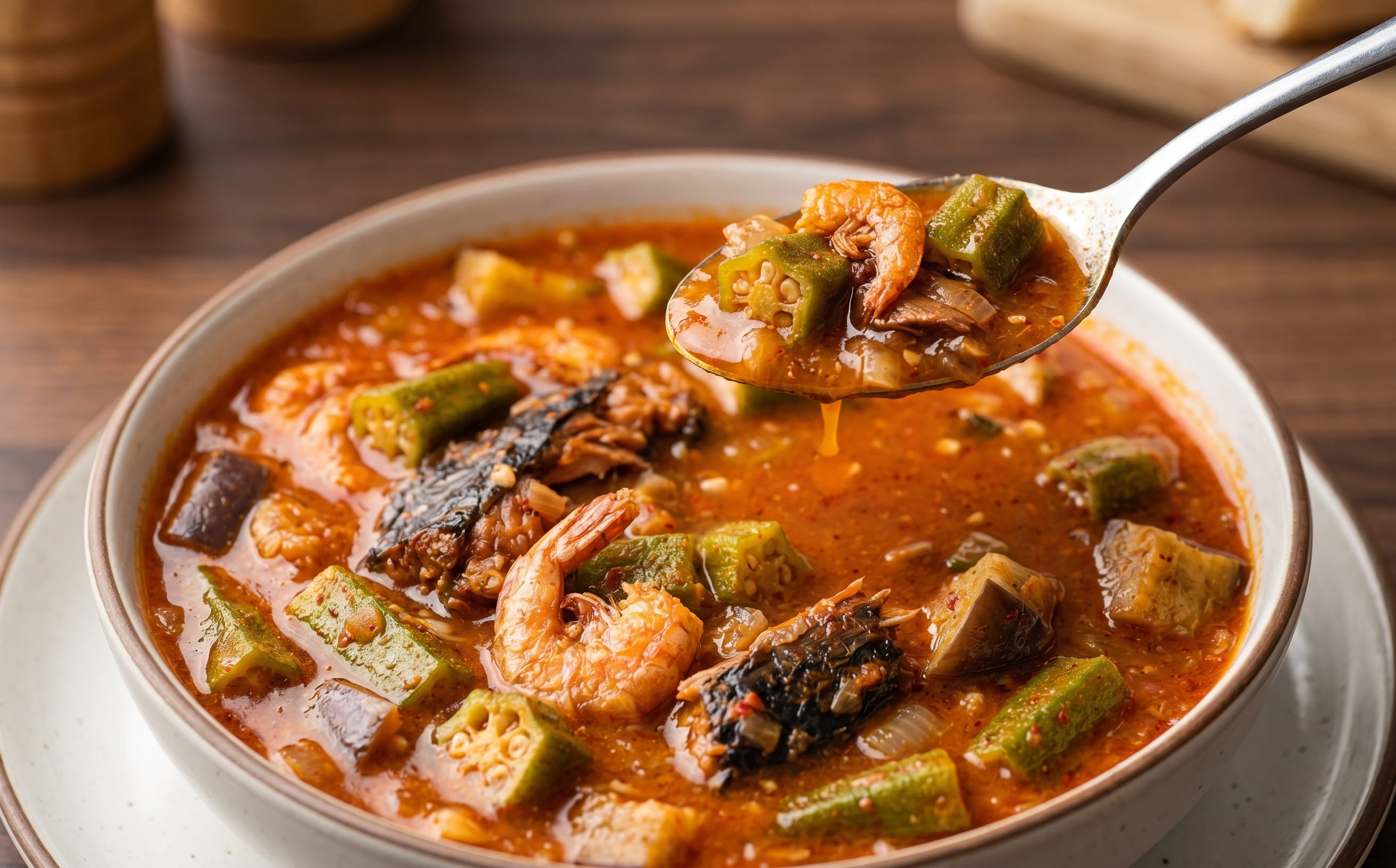Guinean Okra and Smoked Fish Soup