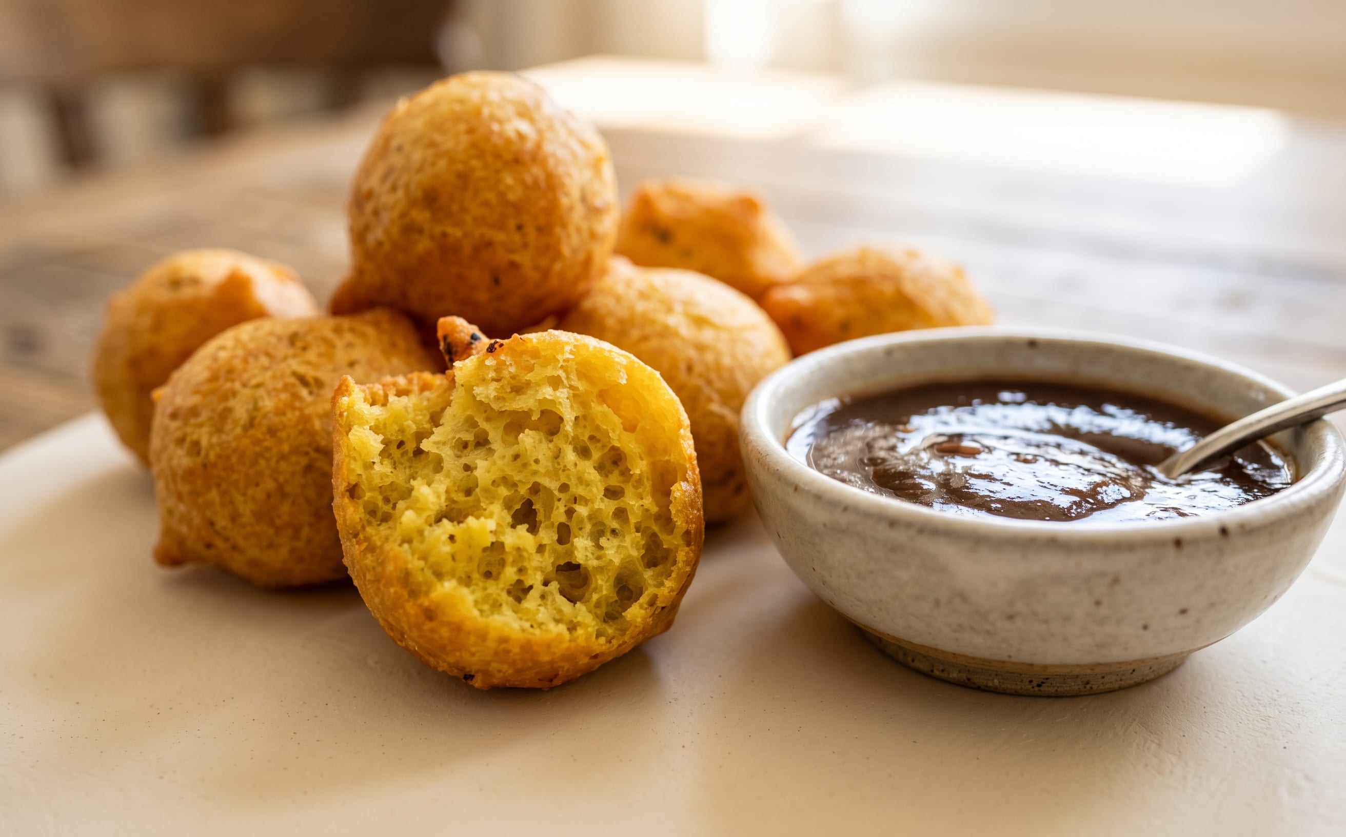 Pholourie (Split-Pea Fritters with Tamarind Chutney)