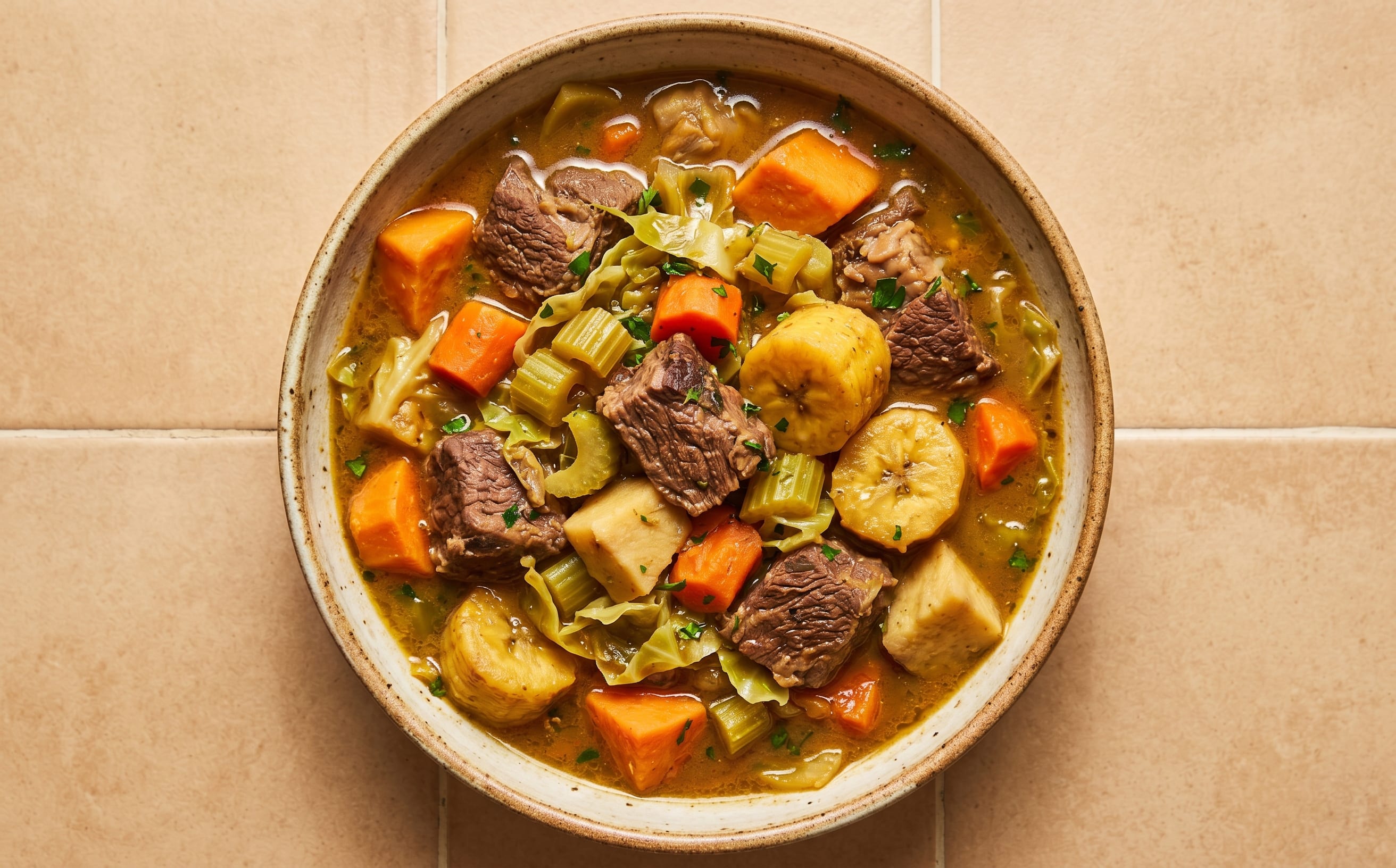 Bouyon Bèf (Beef and Root Vegetable Soup)
