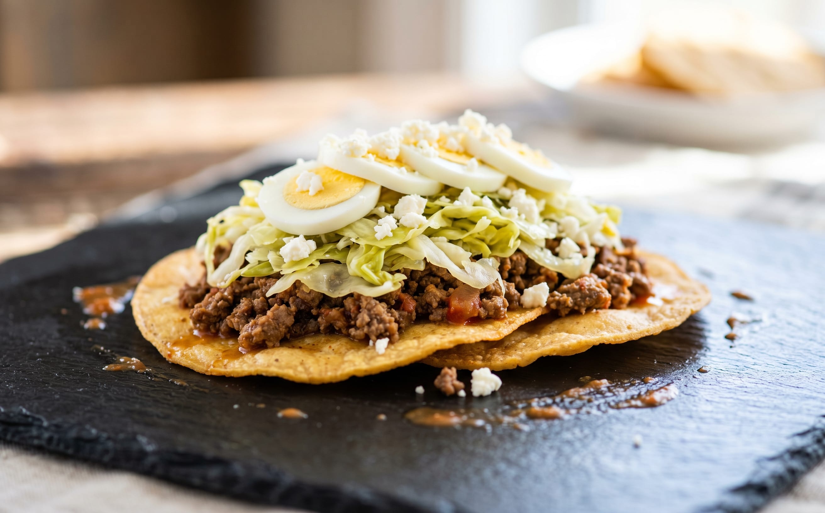 Enchiladas Hondureñas (Crisp Tortillas with Beef and Cabbage)