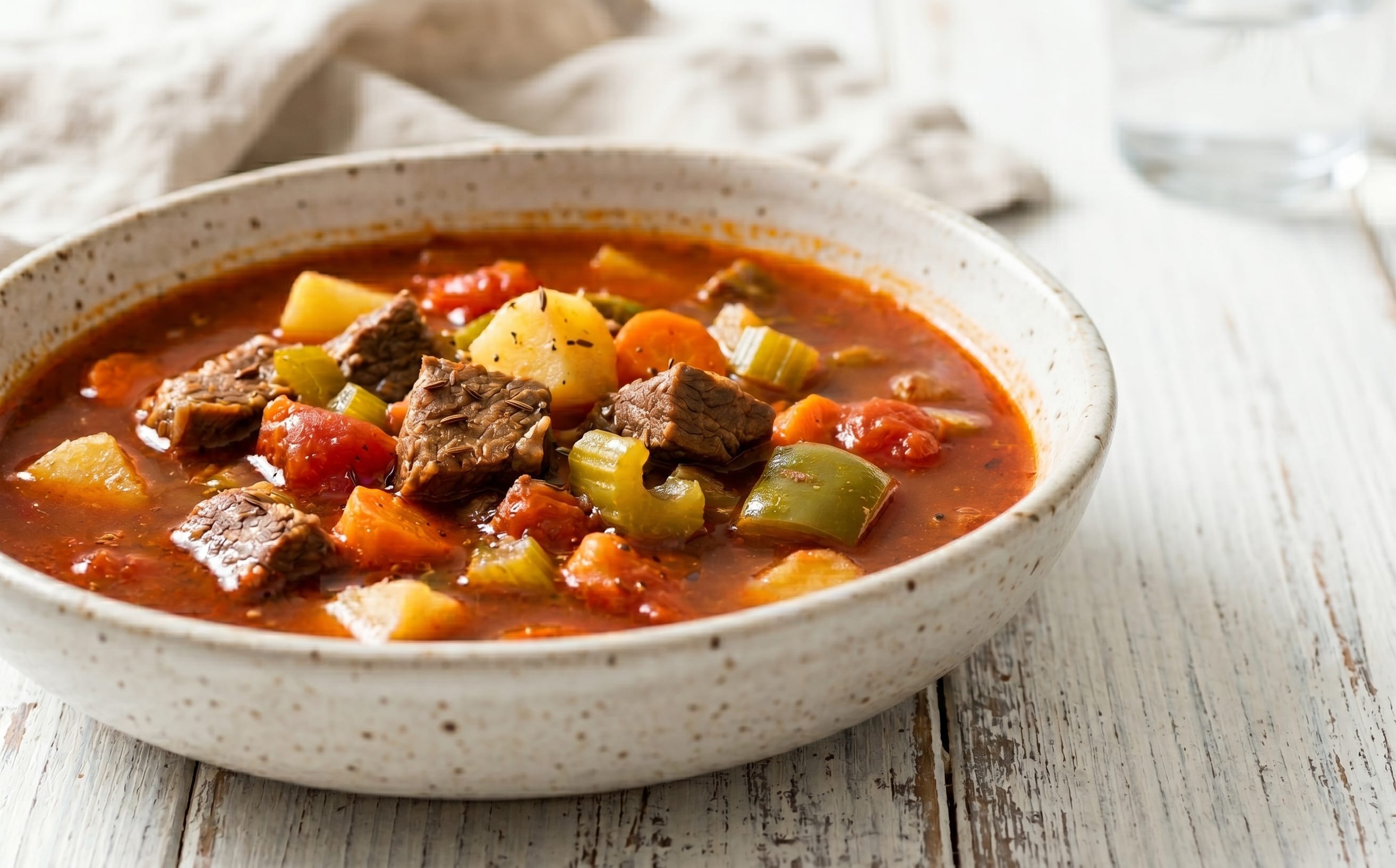 Gulyásleves (Hungarian Beef Goulash Soup)