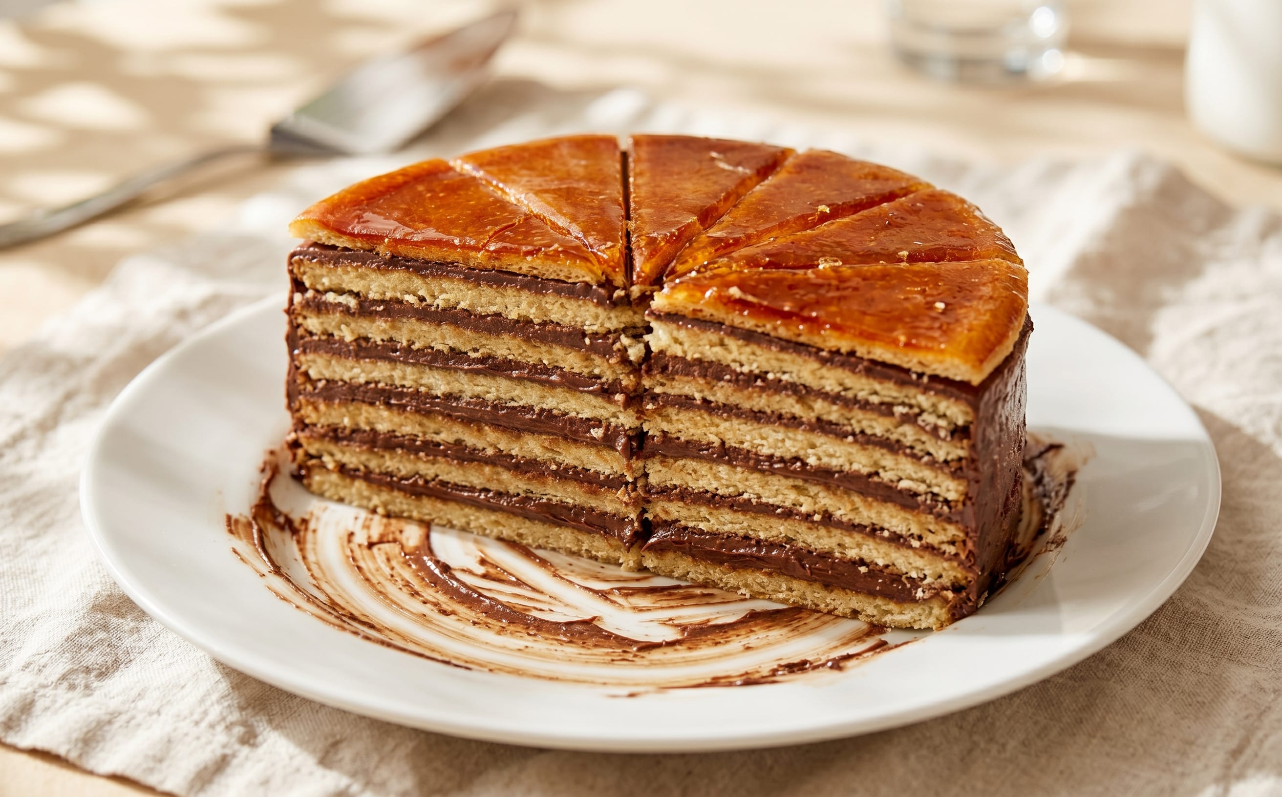 Dobostorta (Hungarian Layer Cake)