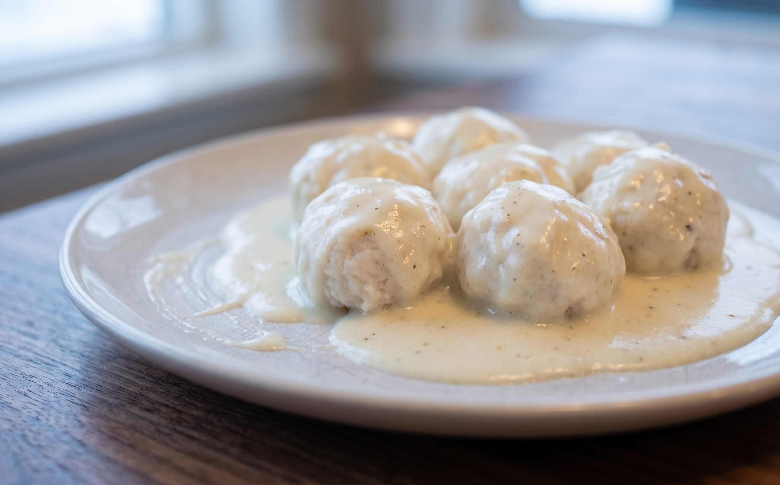 Fiskibollur í Hvítri Sósu (Fish Balls in White Sauce)